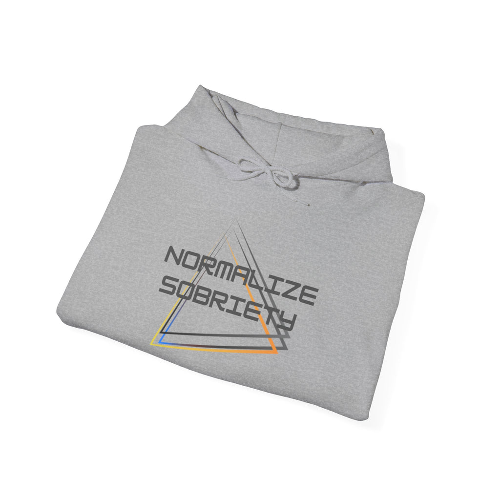 Normalize Sobriety Hoodie — Minimalist Recovery Awareness Pullover