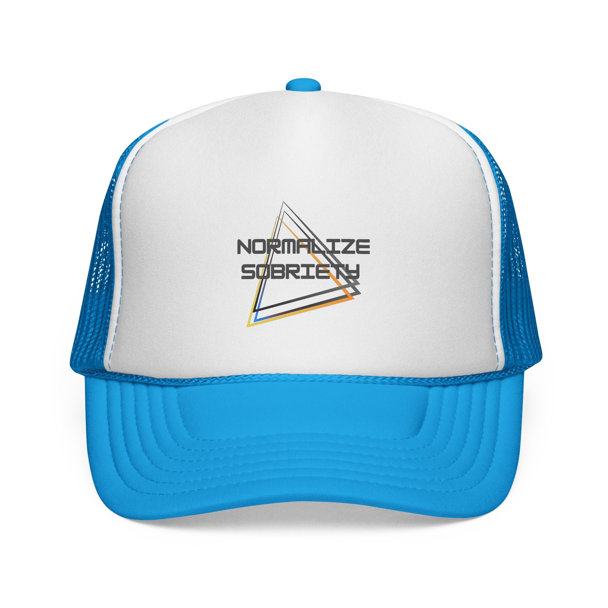 Notarize Service Trucker Cap - Retro Geometric Logo Mesh Hat