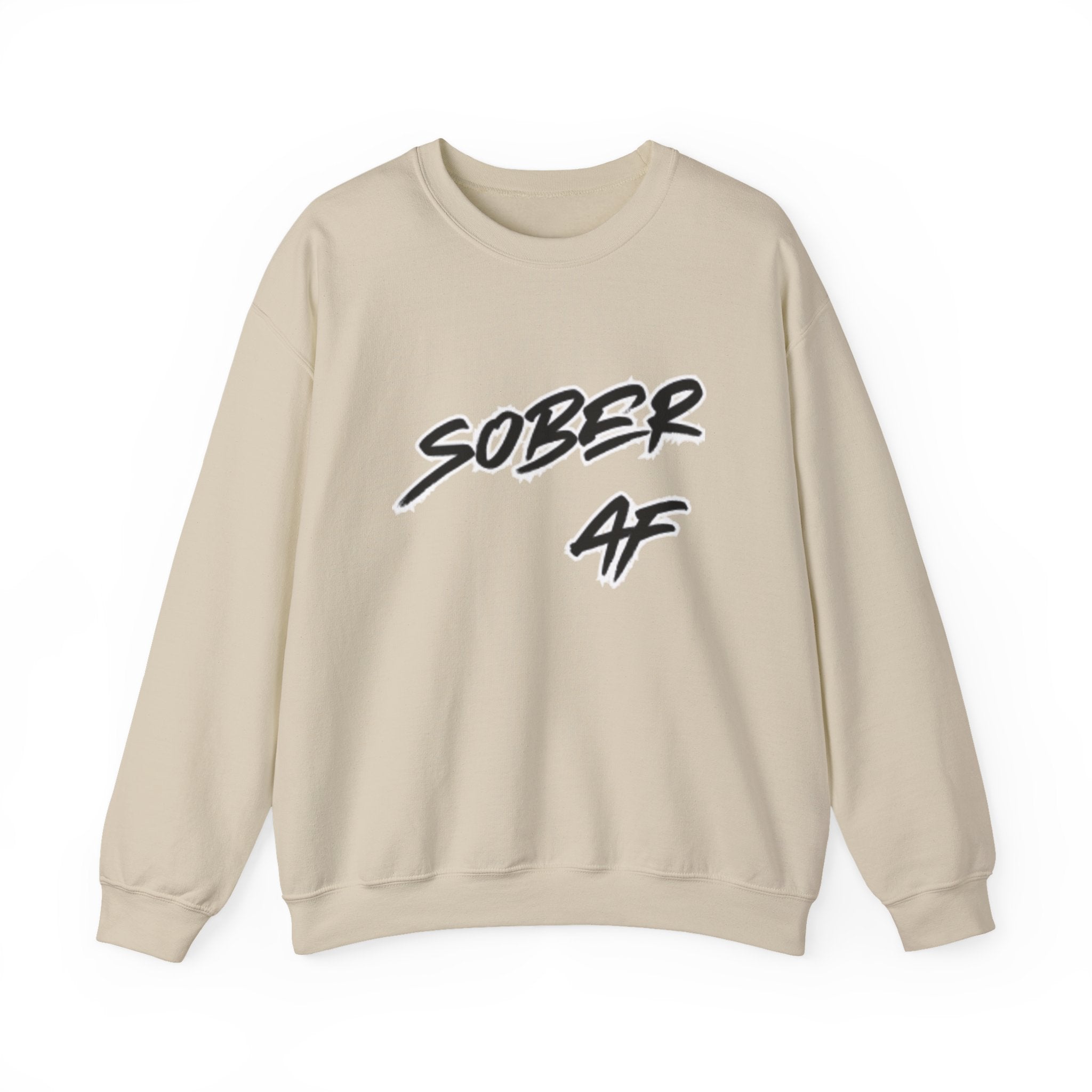 Sober AF Crewneck Sweatshirt — Recovery Pride Graphic Sweatshirt