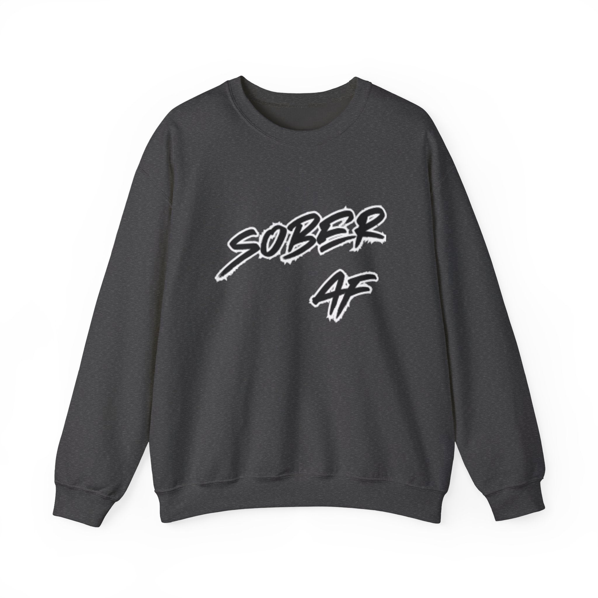 Sober AF Crewneck Sweatshirt — Recovery Pride Graphic Sweatshirt