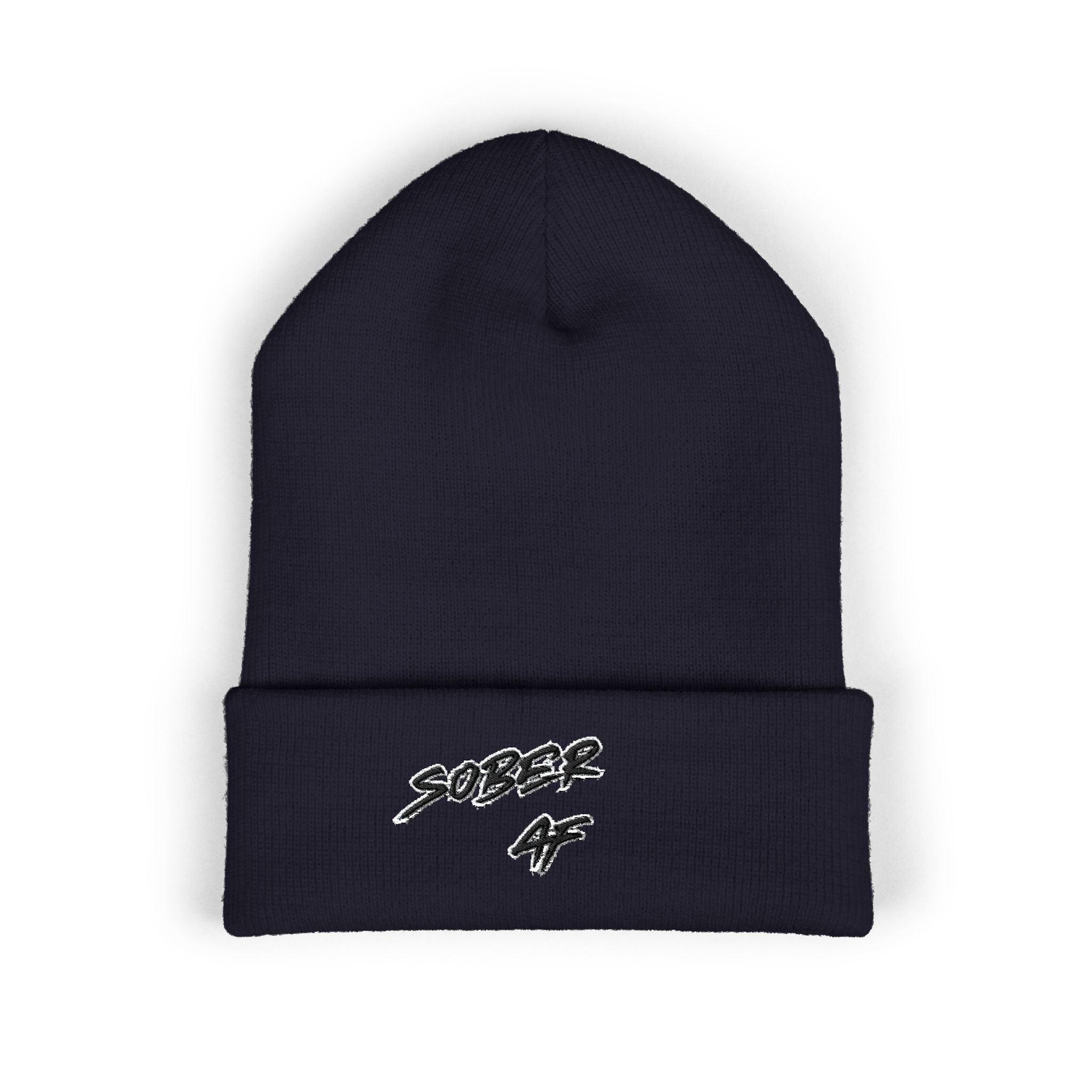 Sober AF Embroidered Cuffed Beanie