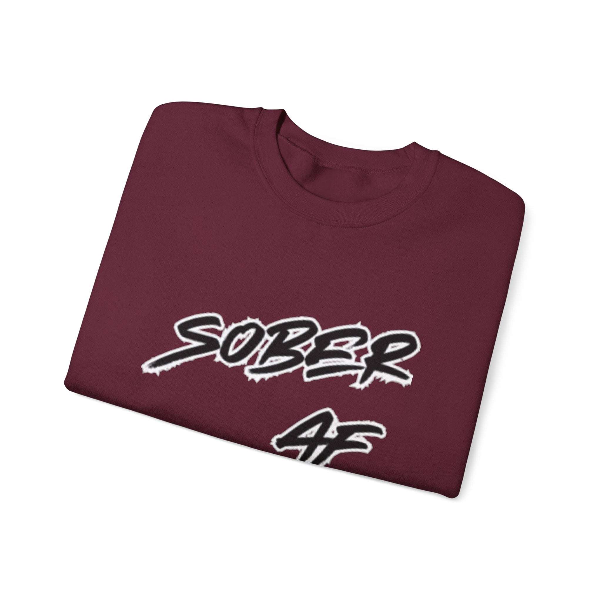 Sober AF Crewneck Sweatshirt — Recovery Pride Graphic Sweatshirt