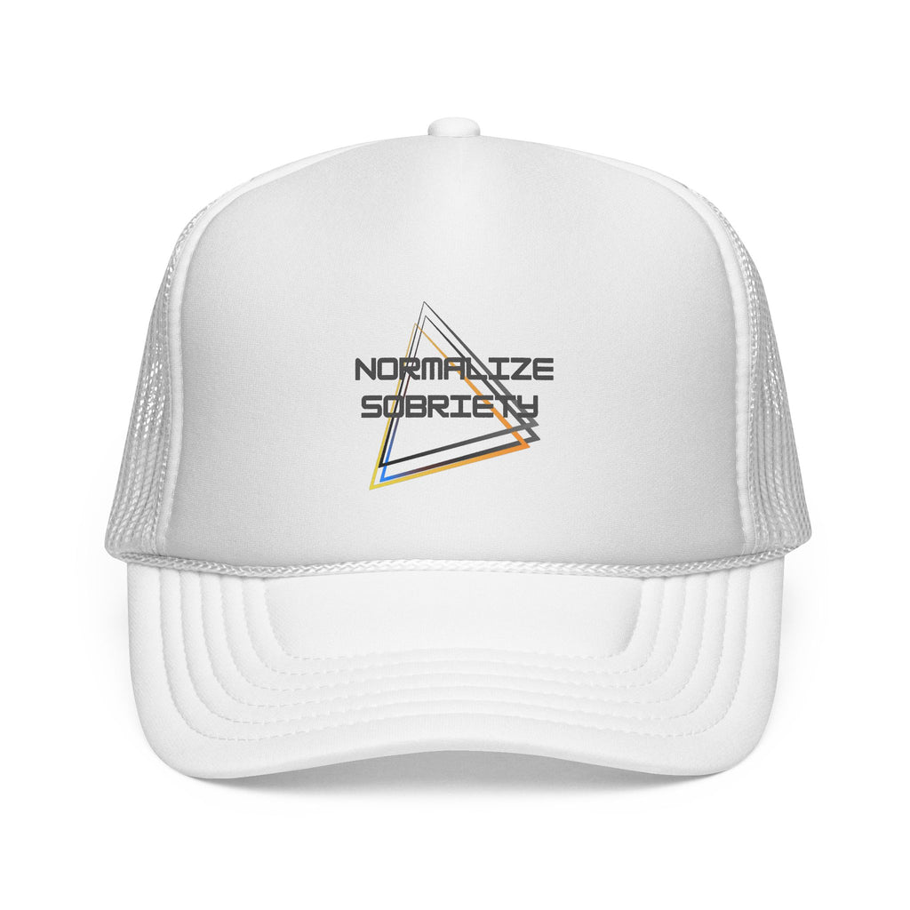 Notarize Service Trucker Cap - Retro Geometric Logo Mesh Hat