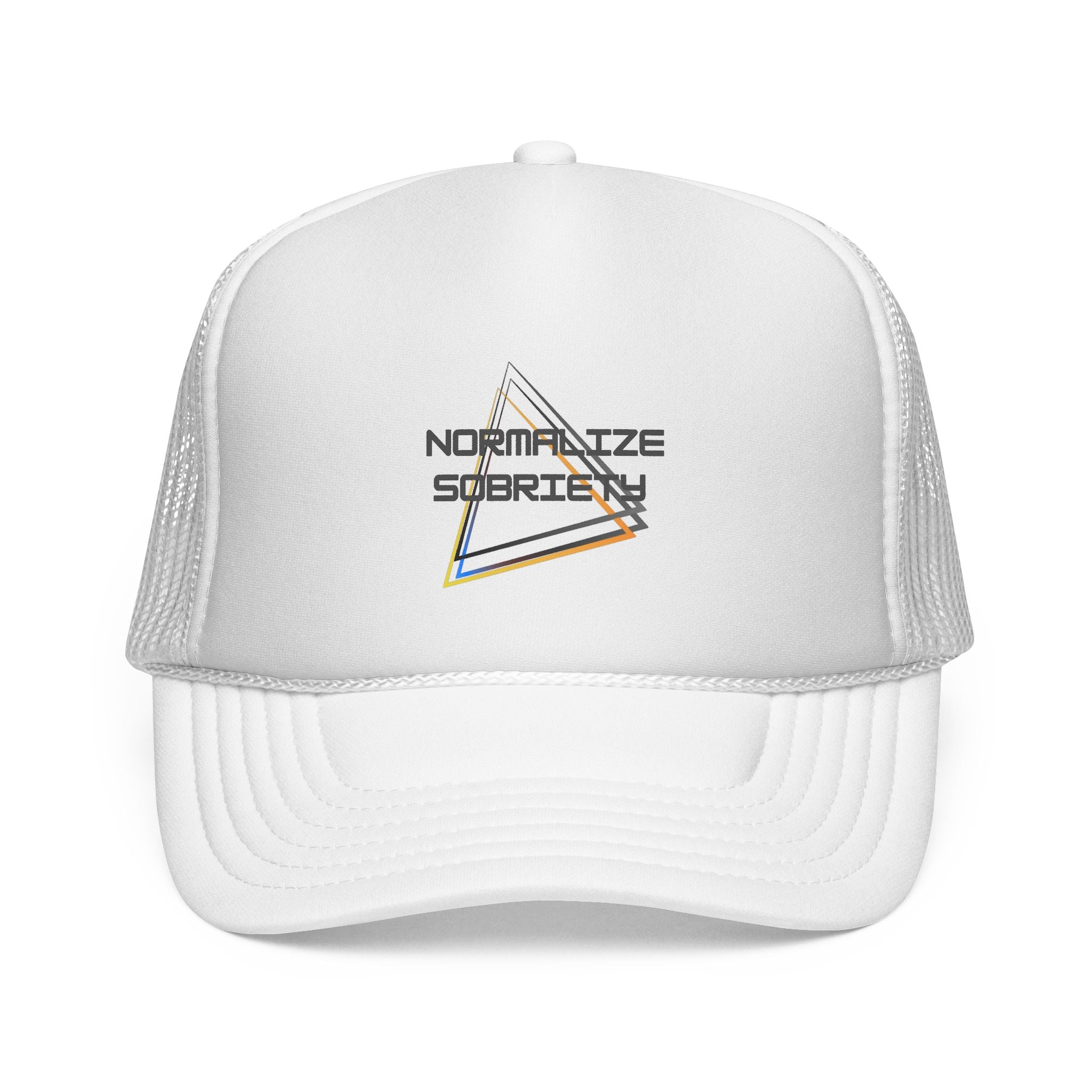 Notarize Service Trucker Cap - Retro Geometric Logo Mesh Hat