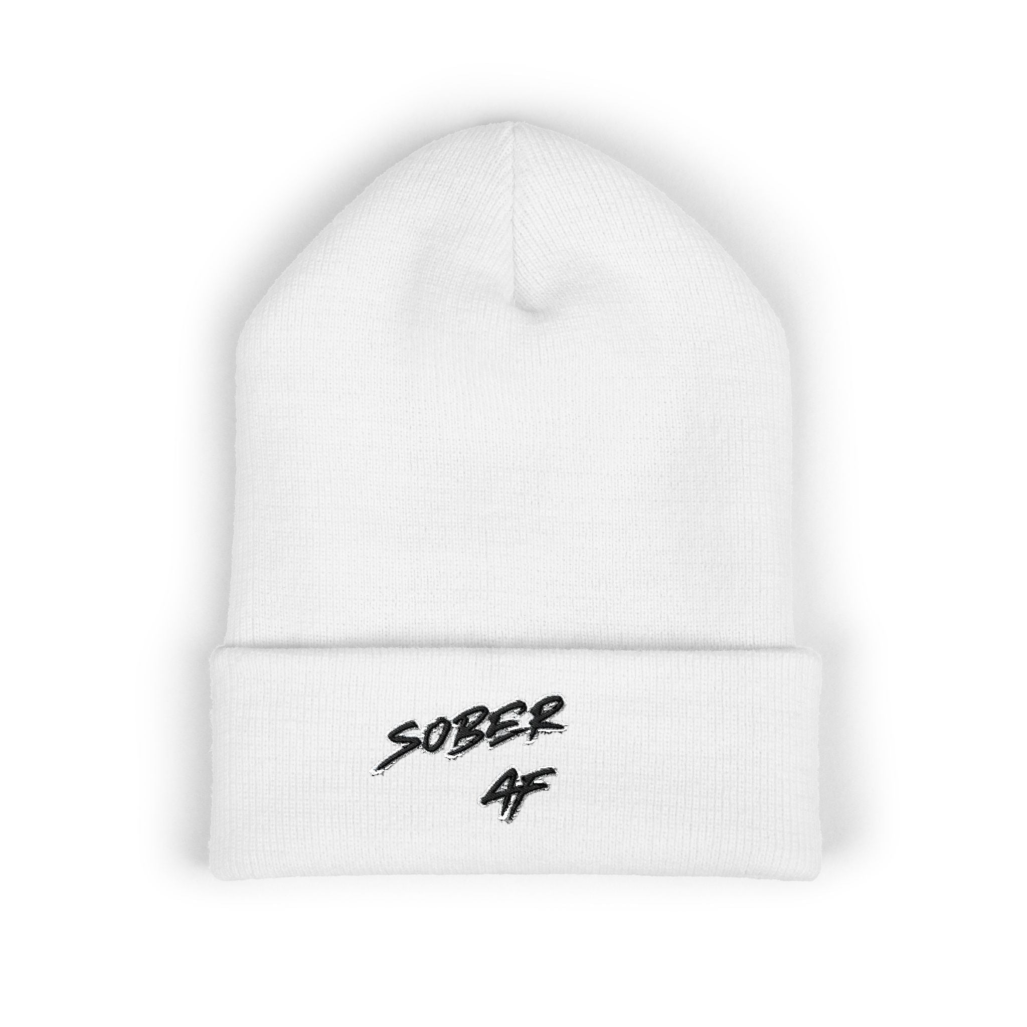 Sober AF Embroidered Cuffed Beanie