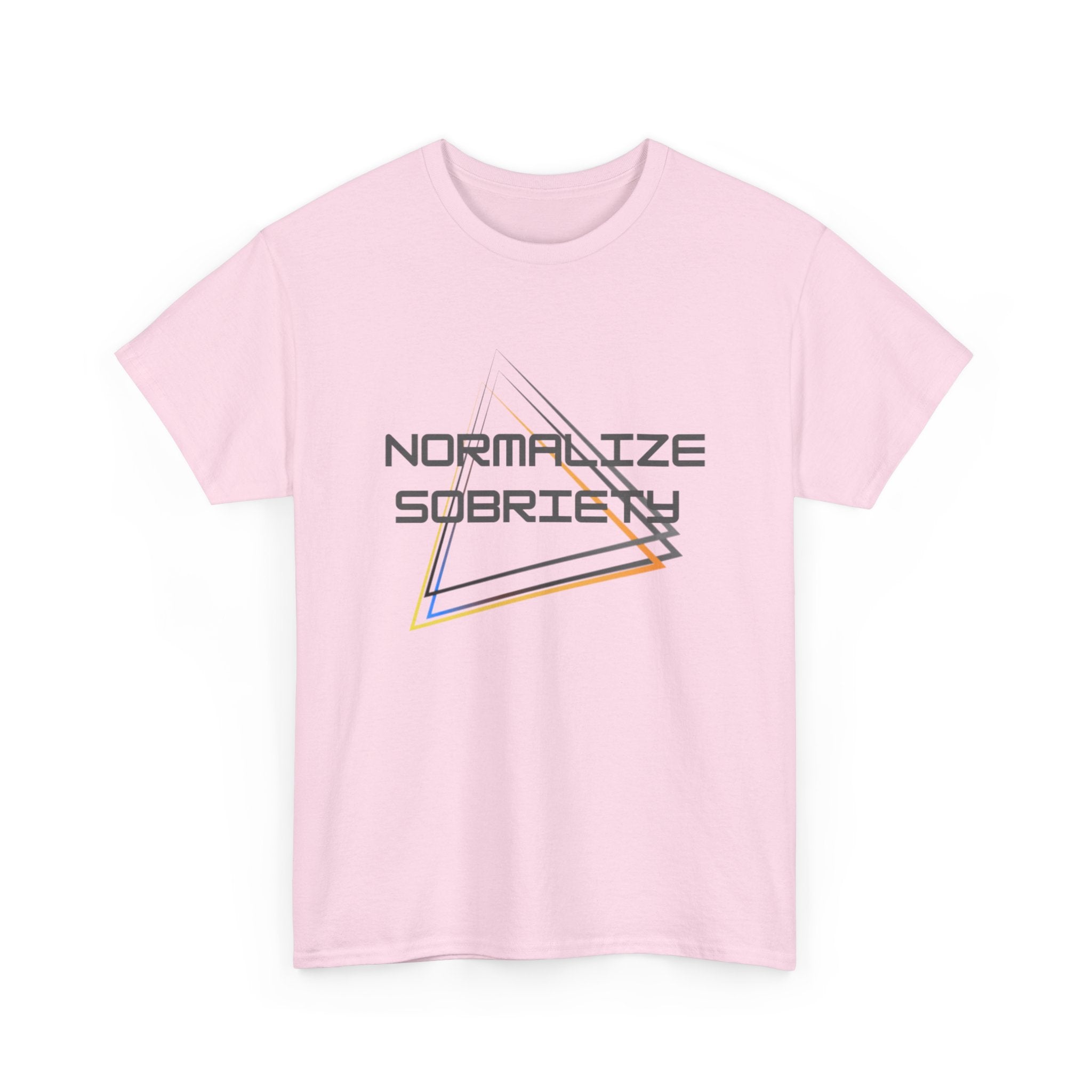 Normalize Sobriety T-Shirt — Minimal Geometric Recovery Tee