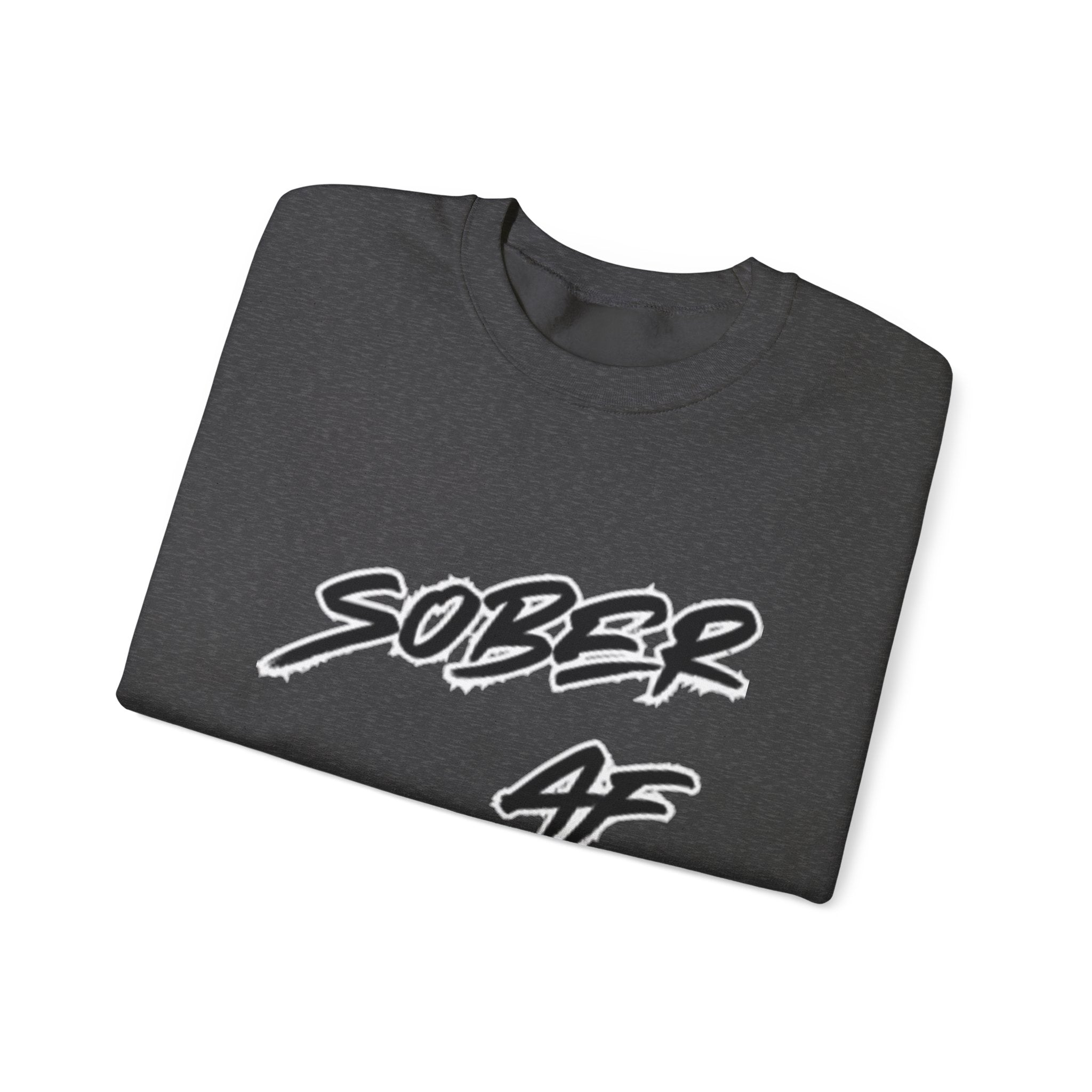 Sober AF Crewneck Sweatshirt — Recovery Pride Graphic Sweatshirt