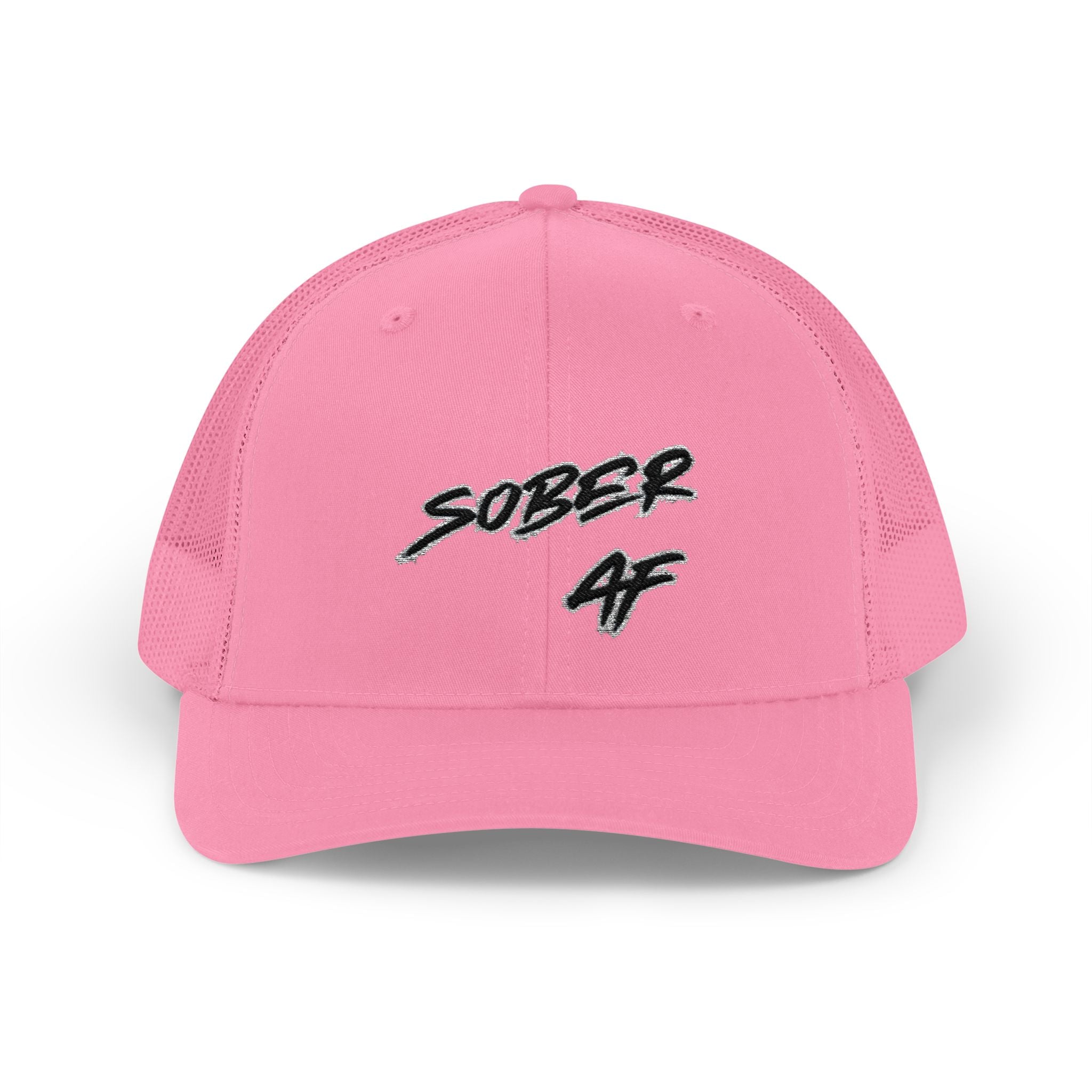 Sober AF Snapback Trucker Cap — Recovery Pride Mesh Hat