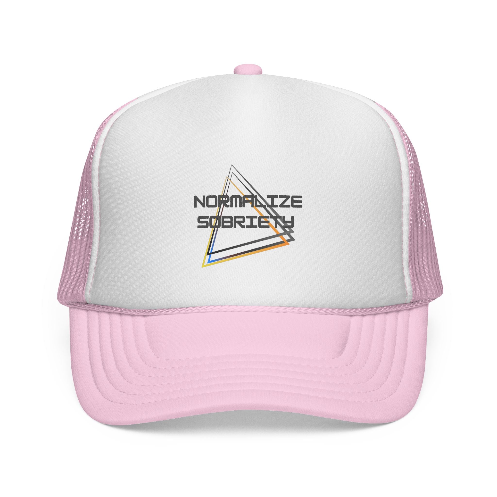 Notarize Service Trucker Cap - Retro Geometric Logo Mesh Hat