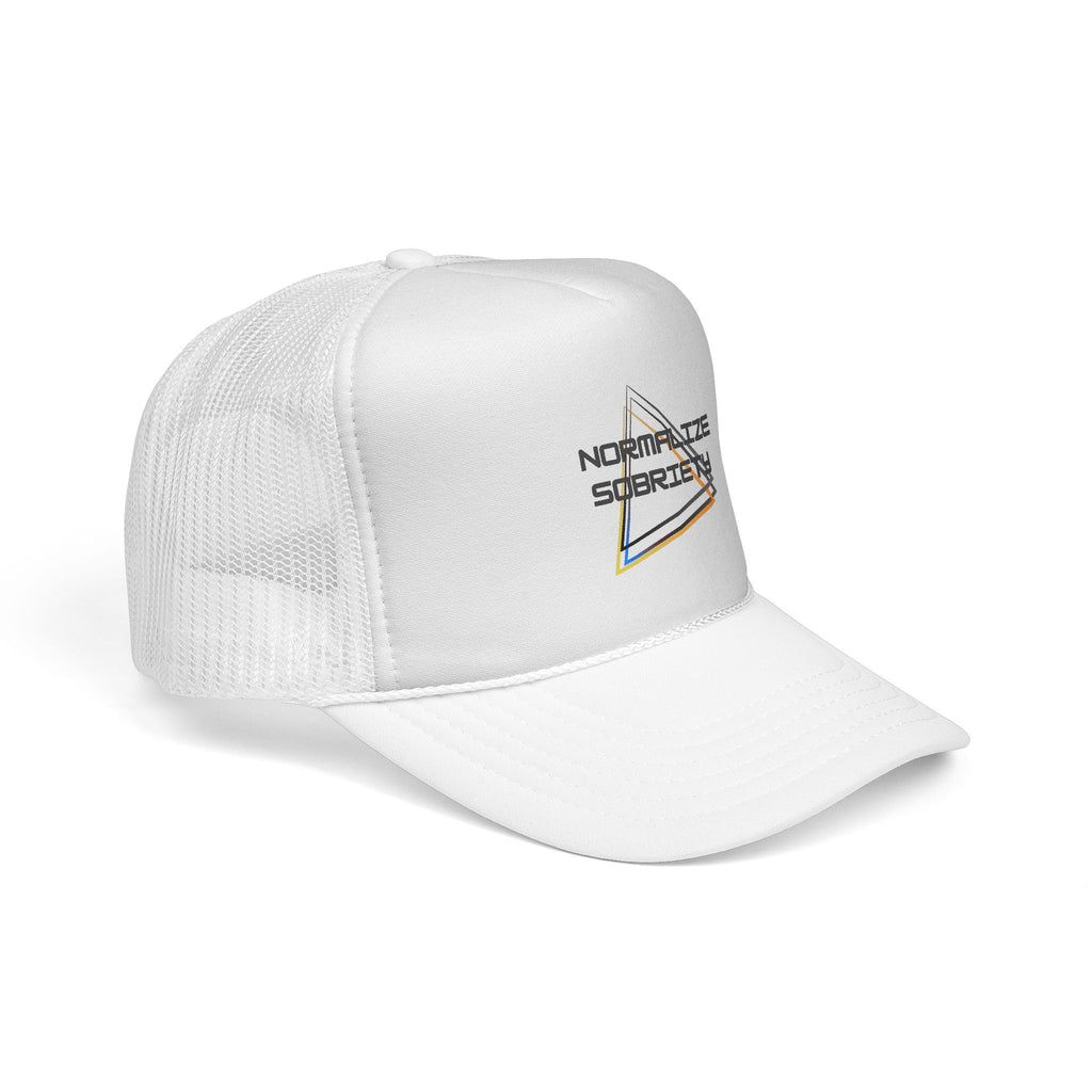 Notarize Service Trucker Cap - Retro Geometric Logo Mesh Hat