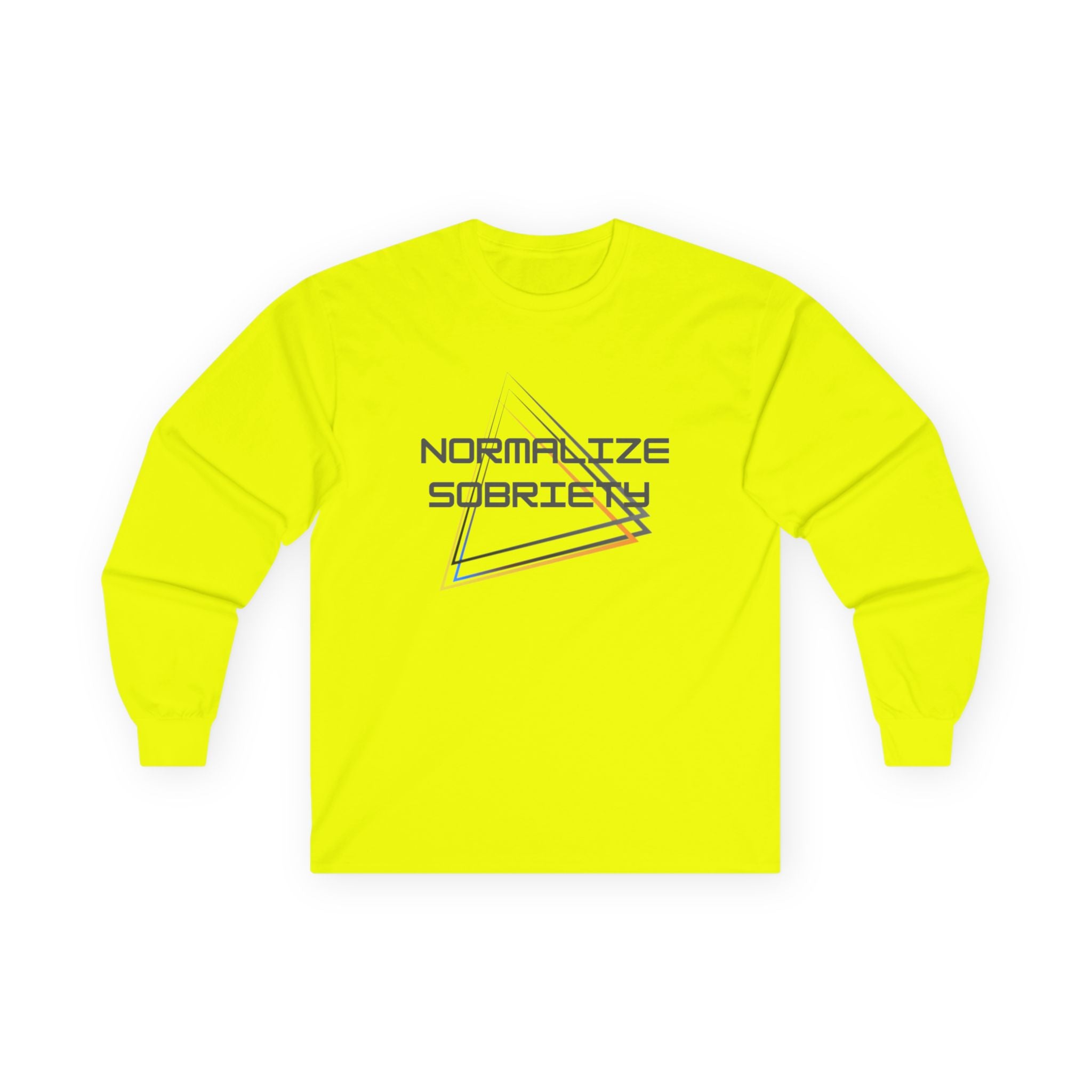 Normalize Sobriety Long Sleeve Tee — Retro Minimalist Recovery Shirt