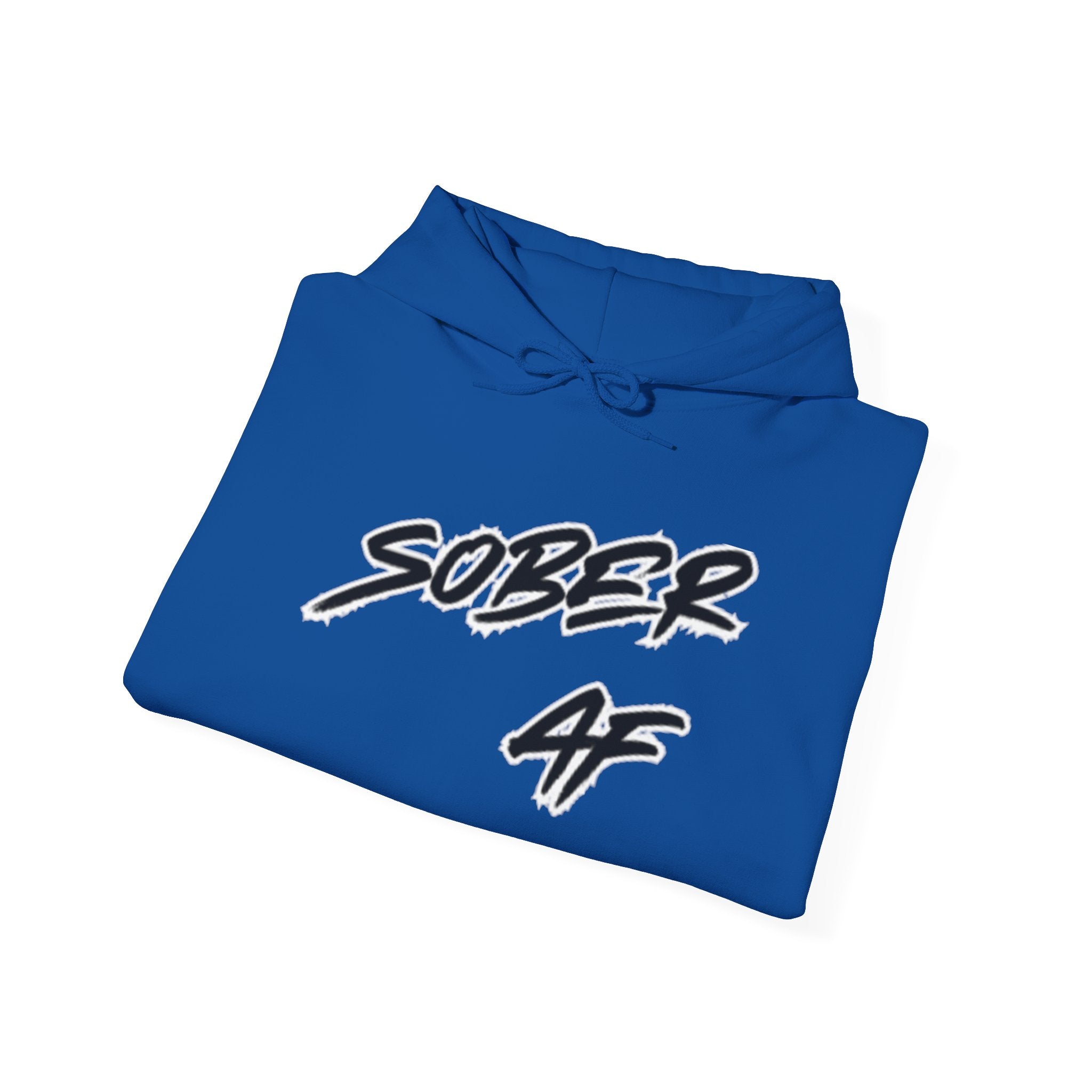 Sober AF Hoodie — Minimal Script Slogan Pullover for Sobriety & Recovery