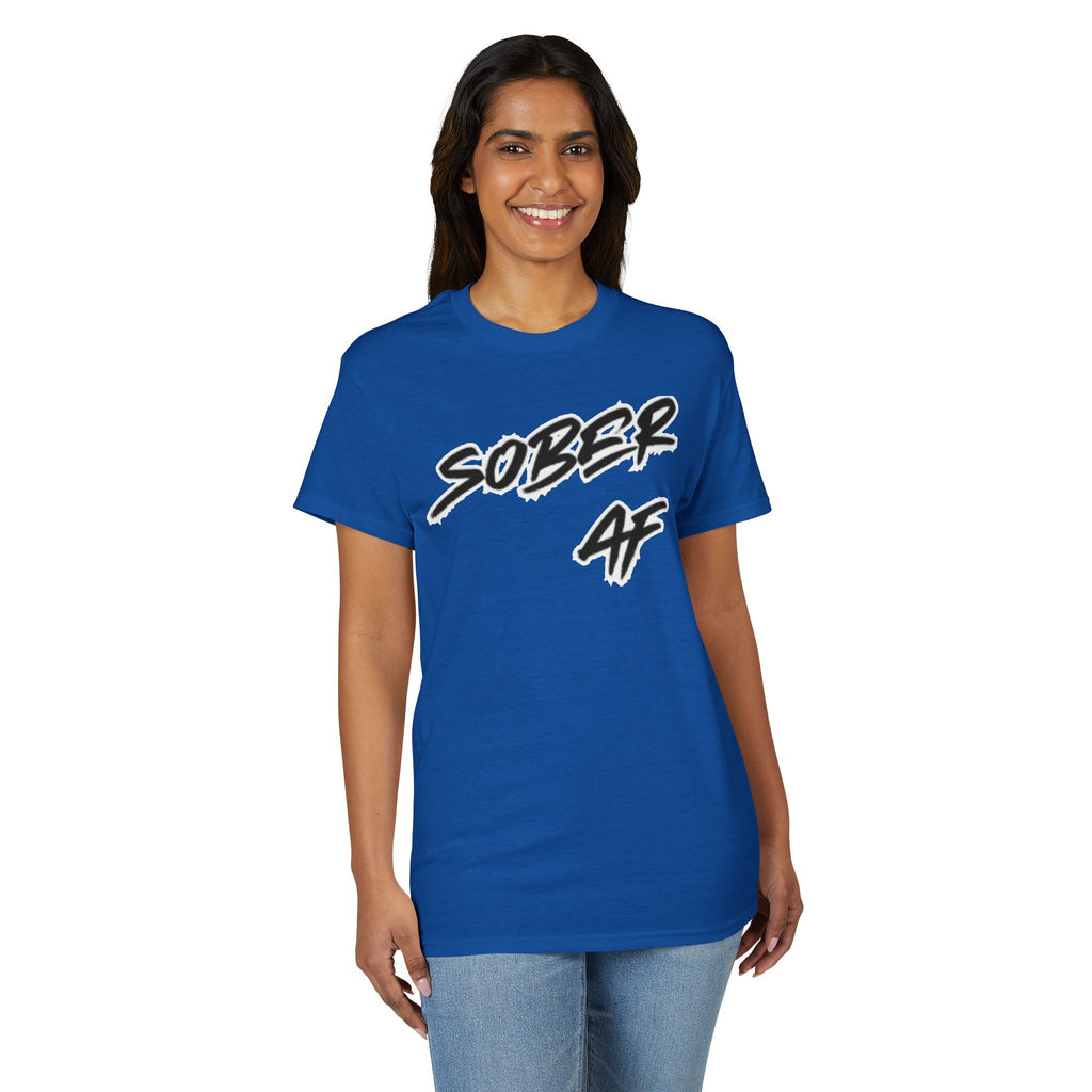 Sober AF Graphic T‑Shirt — Bold Recovery Statement Tee