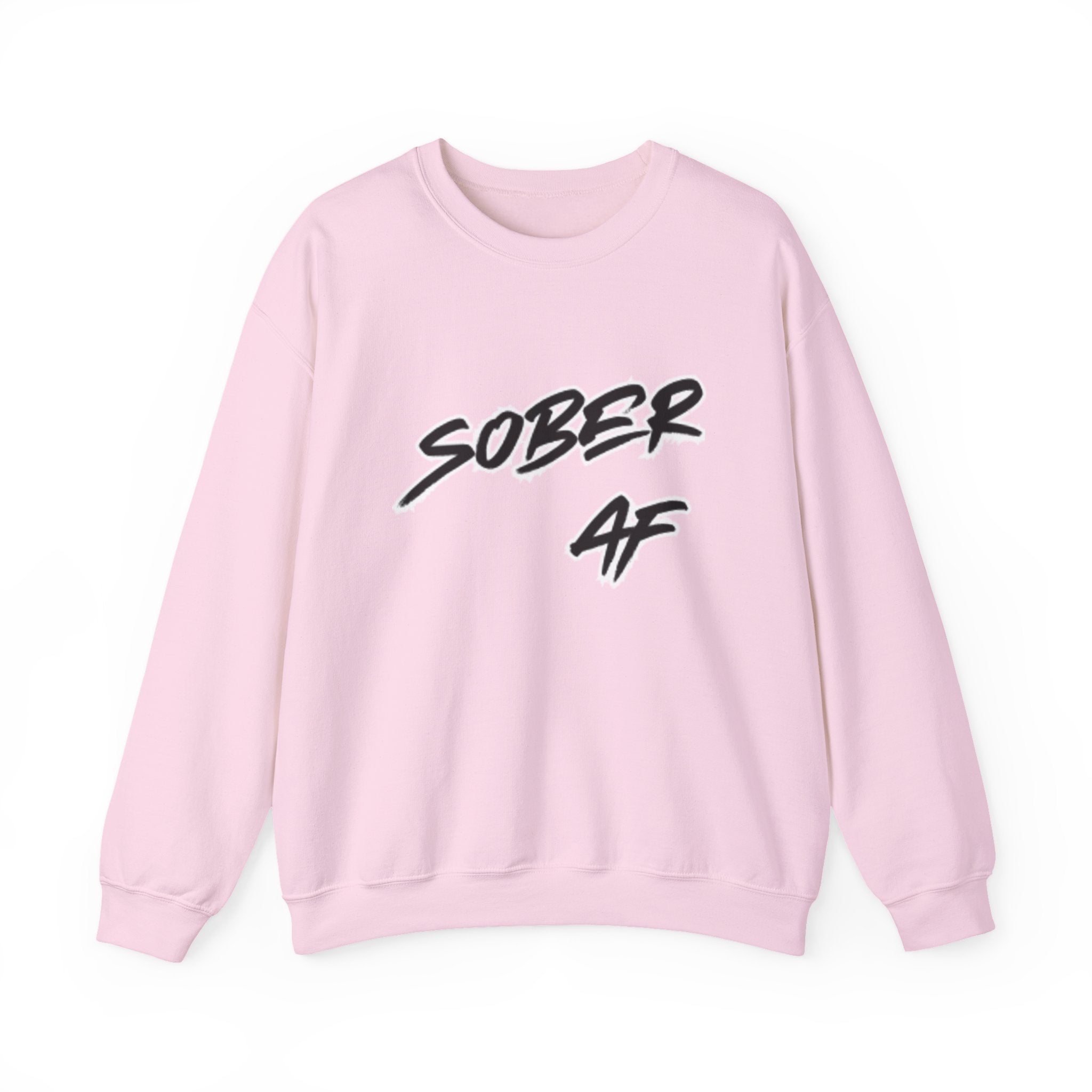 Sober AF Crewneck Sweatshirt — Recovery Pride Graphic Sweatshirt