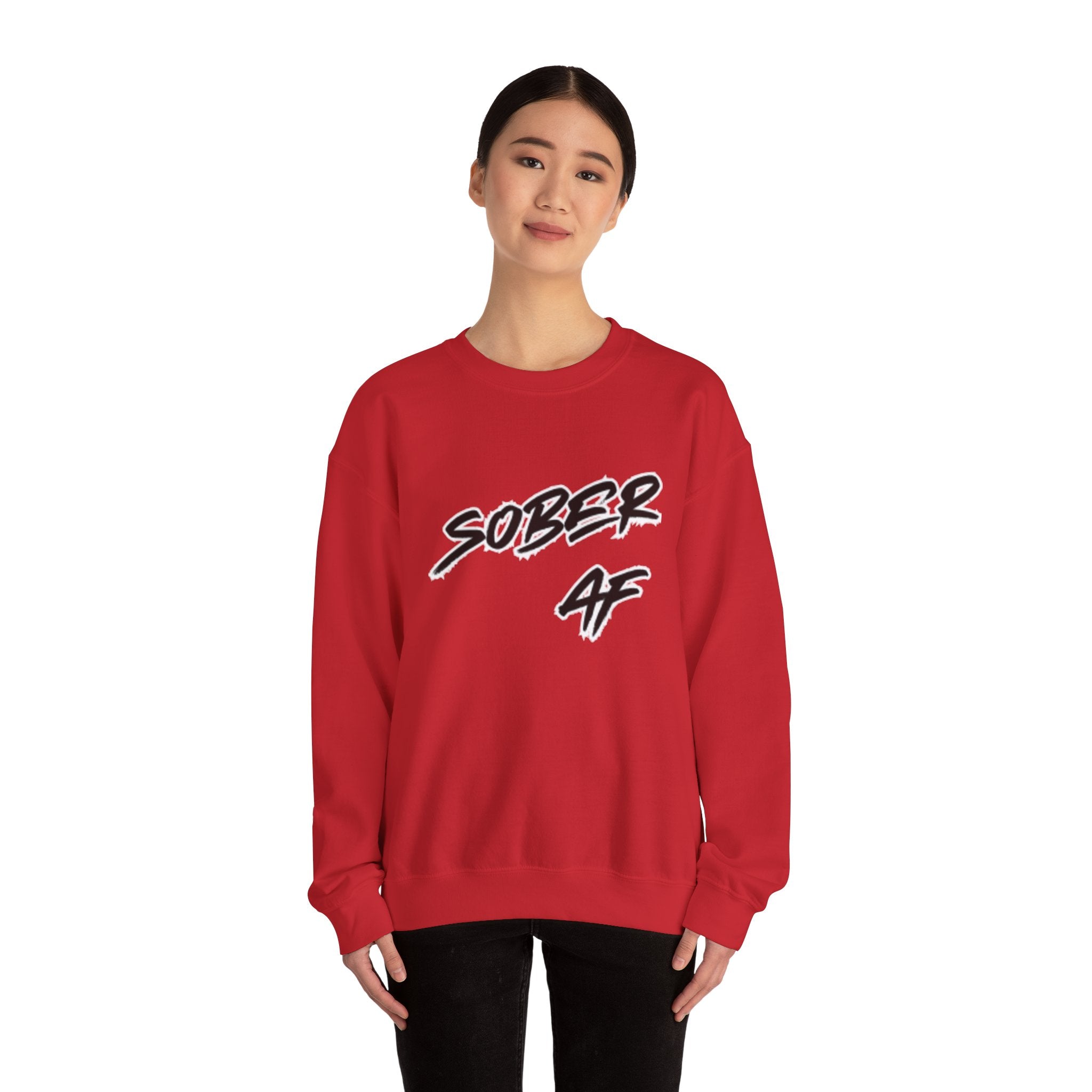 Sober AF Crewneck Sweatshirt — Recovery Pride Graphic Sweatshirt