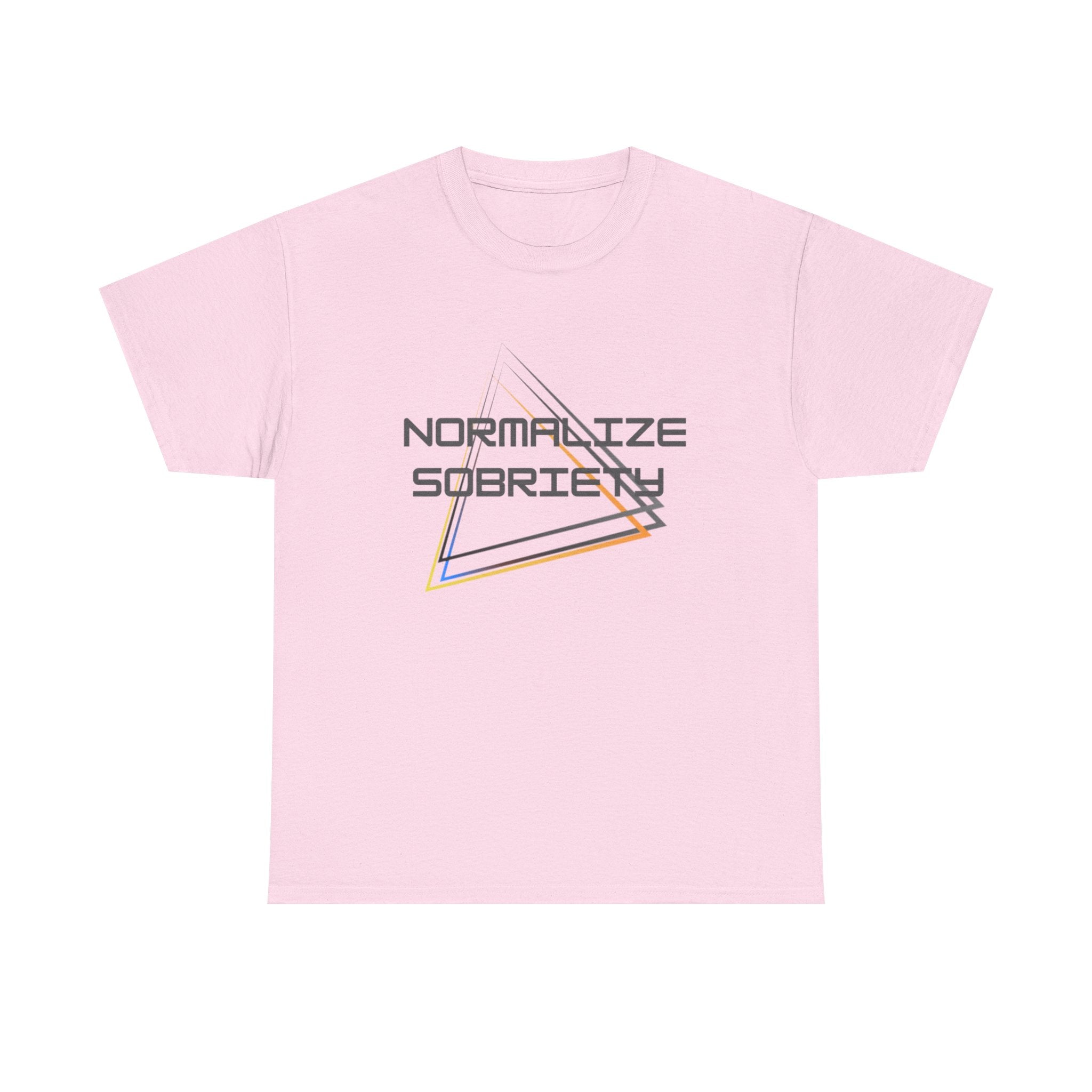 Normalize Sobriety T-Shirt — Minimal Geometric Recovery Tee