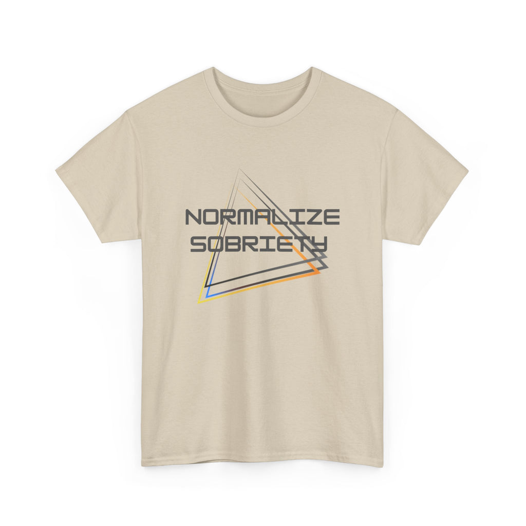 Normalize Sobriety T-Shirt — Minimal Geometric Recovery Tee