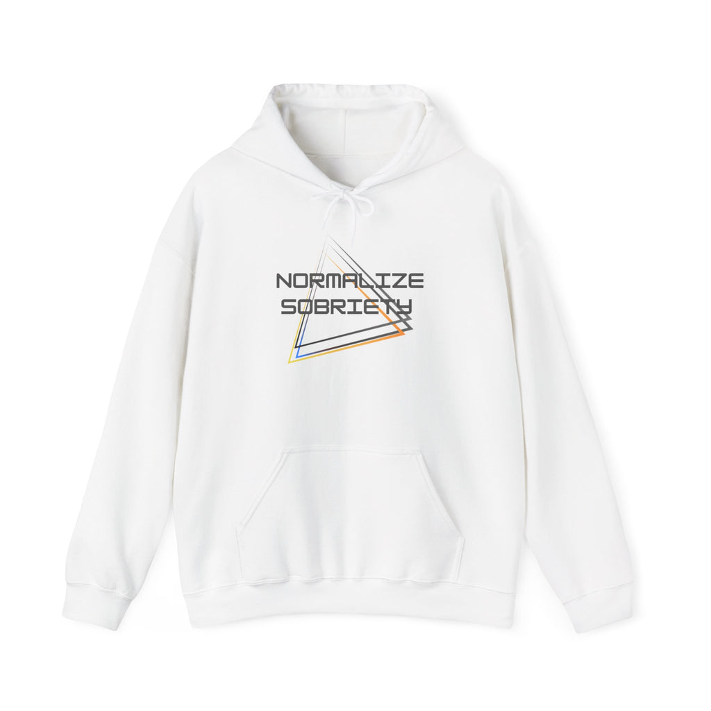 Normalize Sobriety Hoodie — Minimalist Recovery Awareness Pullover