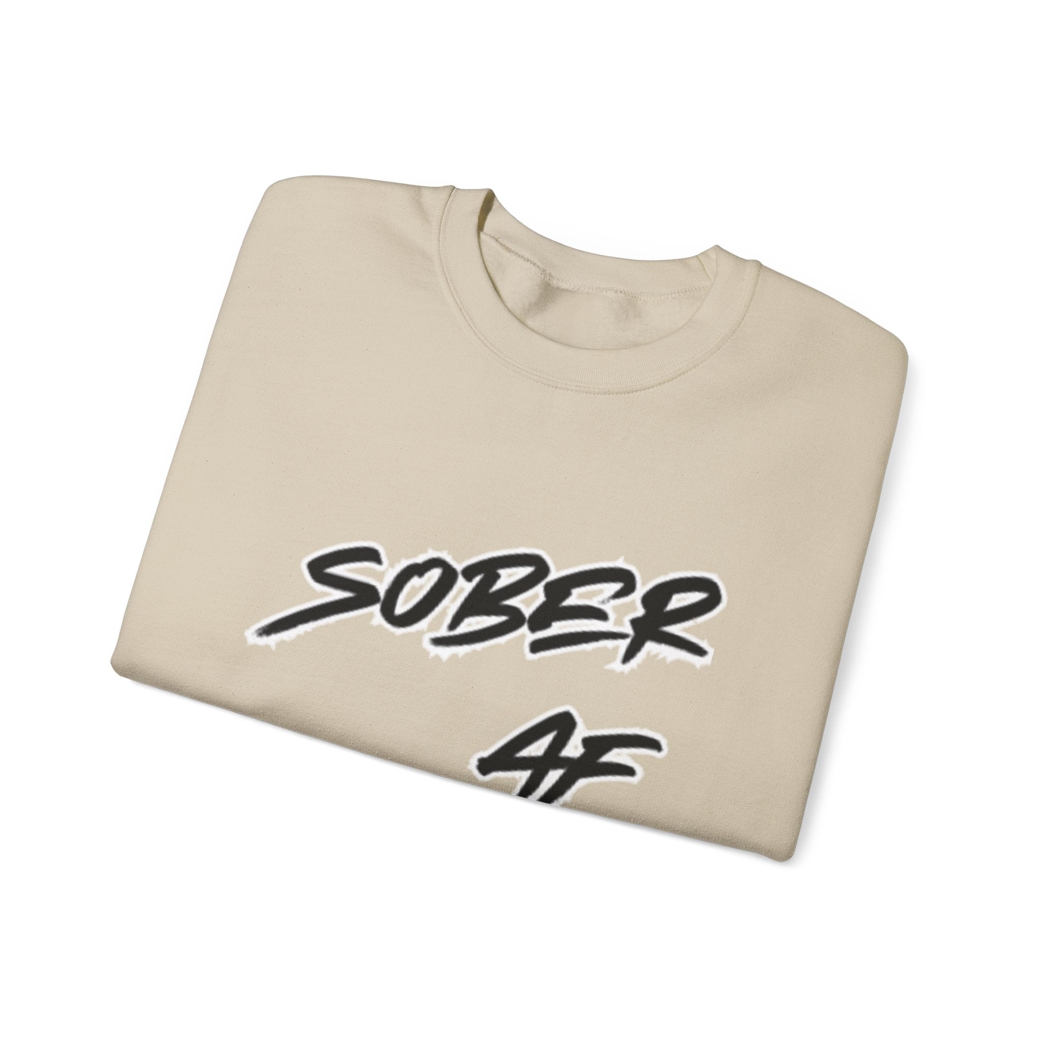 Sober AF Crewneck Sweatshirt — Recovery Pride Graphic Sweatshirt