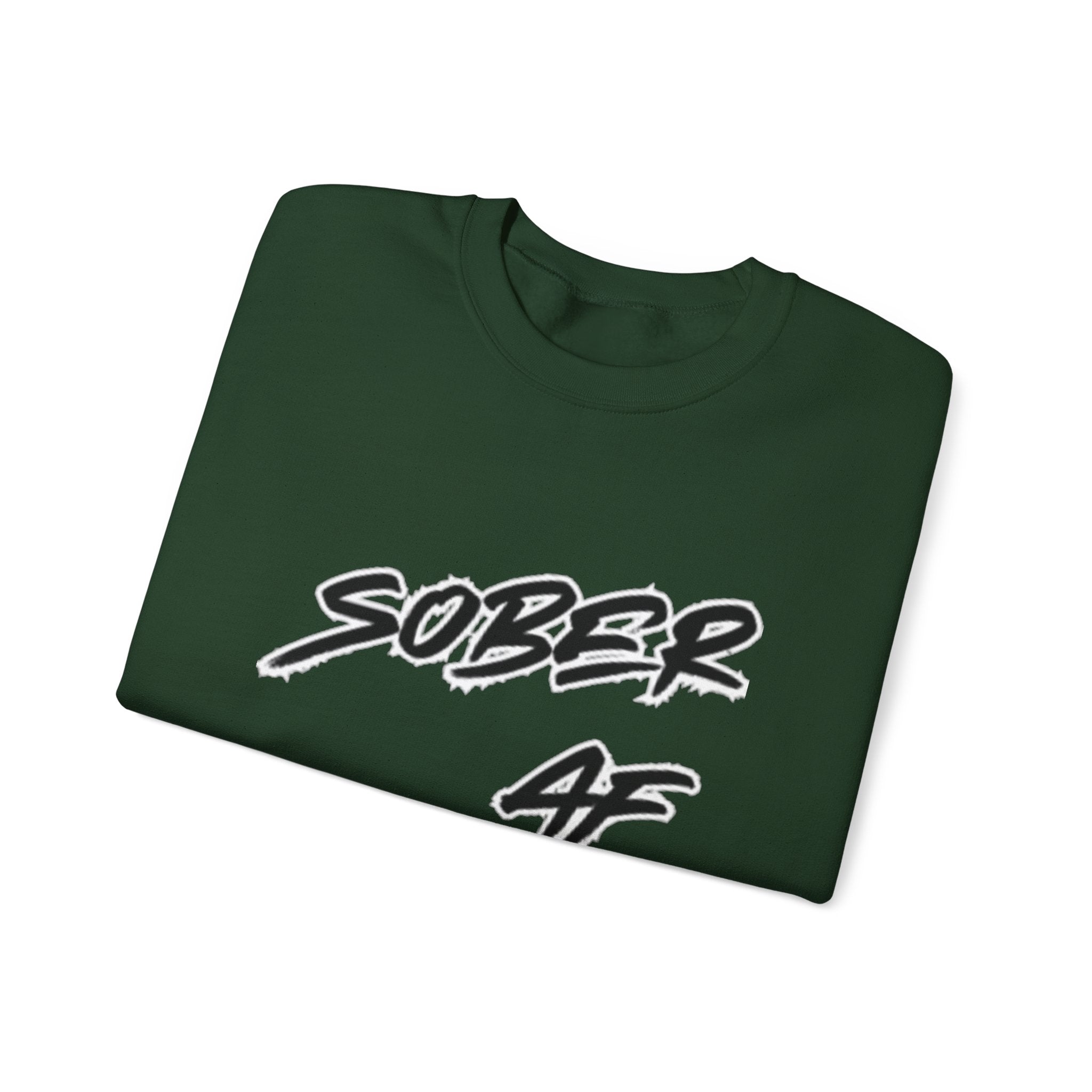 Sober AF Crewneck Sweatshirt — Recovery Pride Graphic Sweatshirt