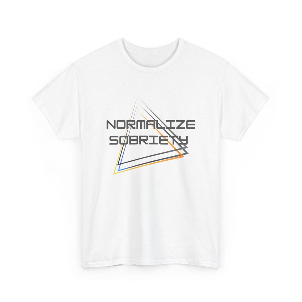 Normalize Sobriety T-Shirt — Minimal Geometric Recovery Tee