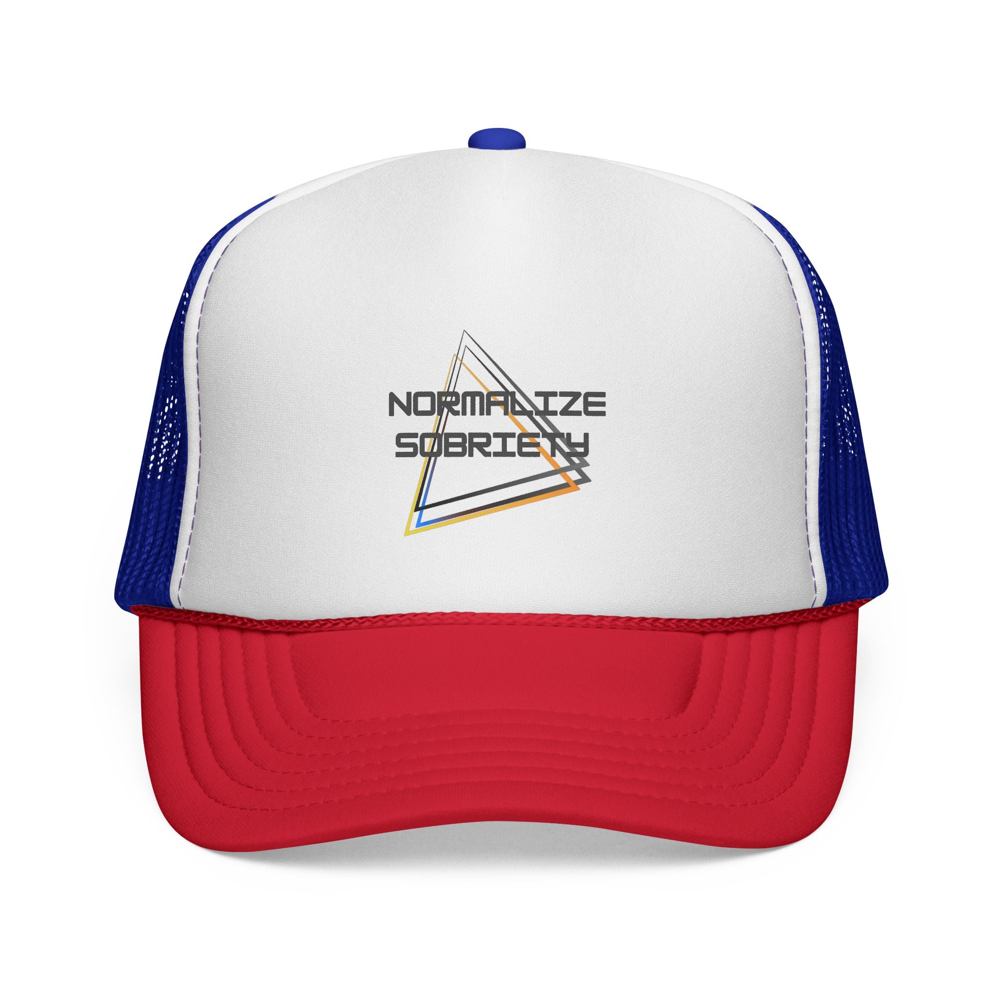 Notarize Service Trucker Cap - Retro Geometric Logo Mesh Hat