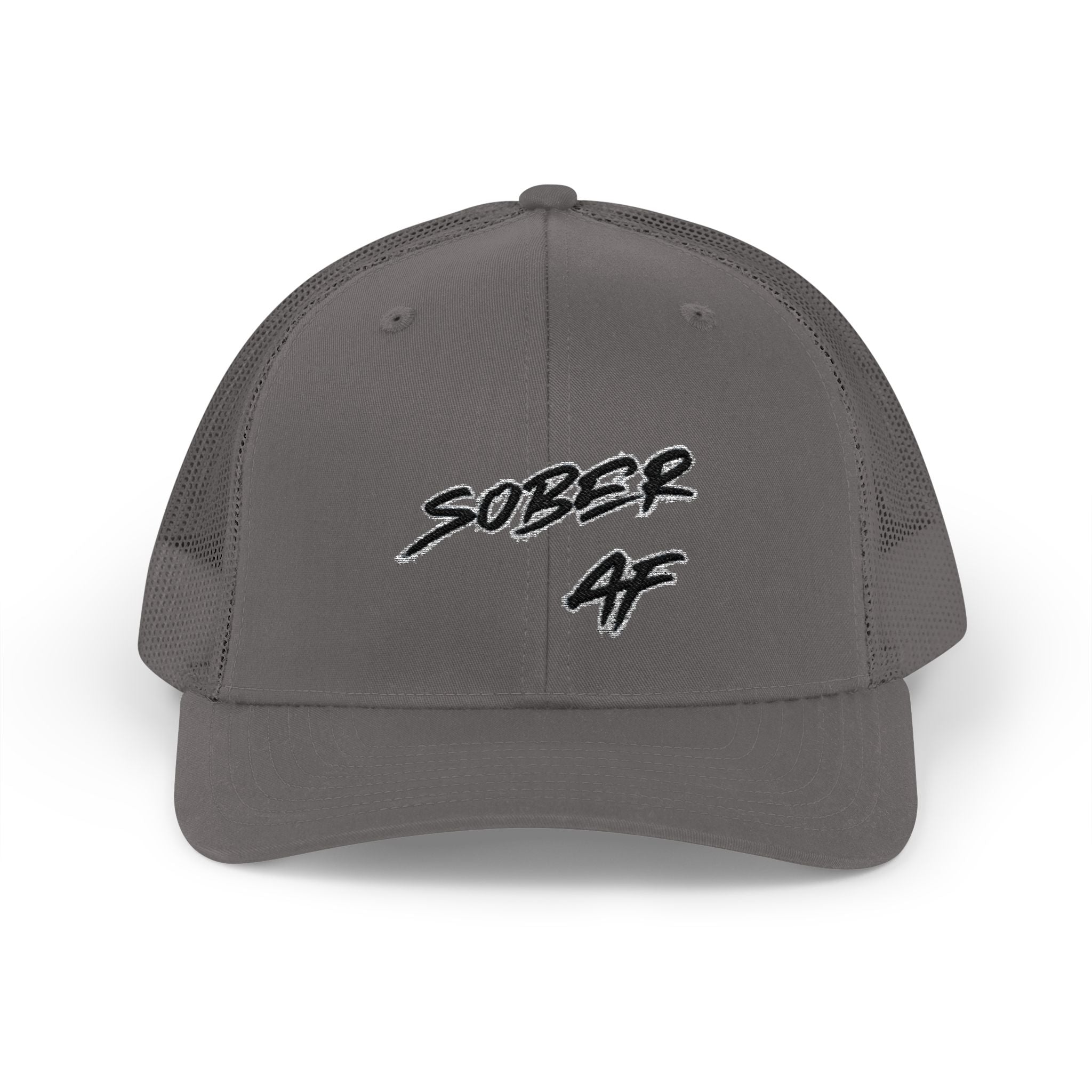Sober AF Snapback Trucker Cap — Recovery Pride Mesh Hat