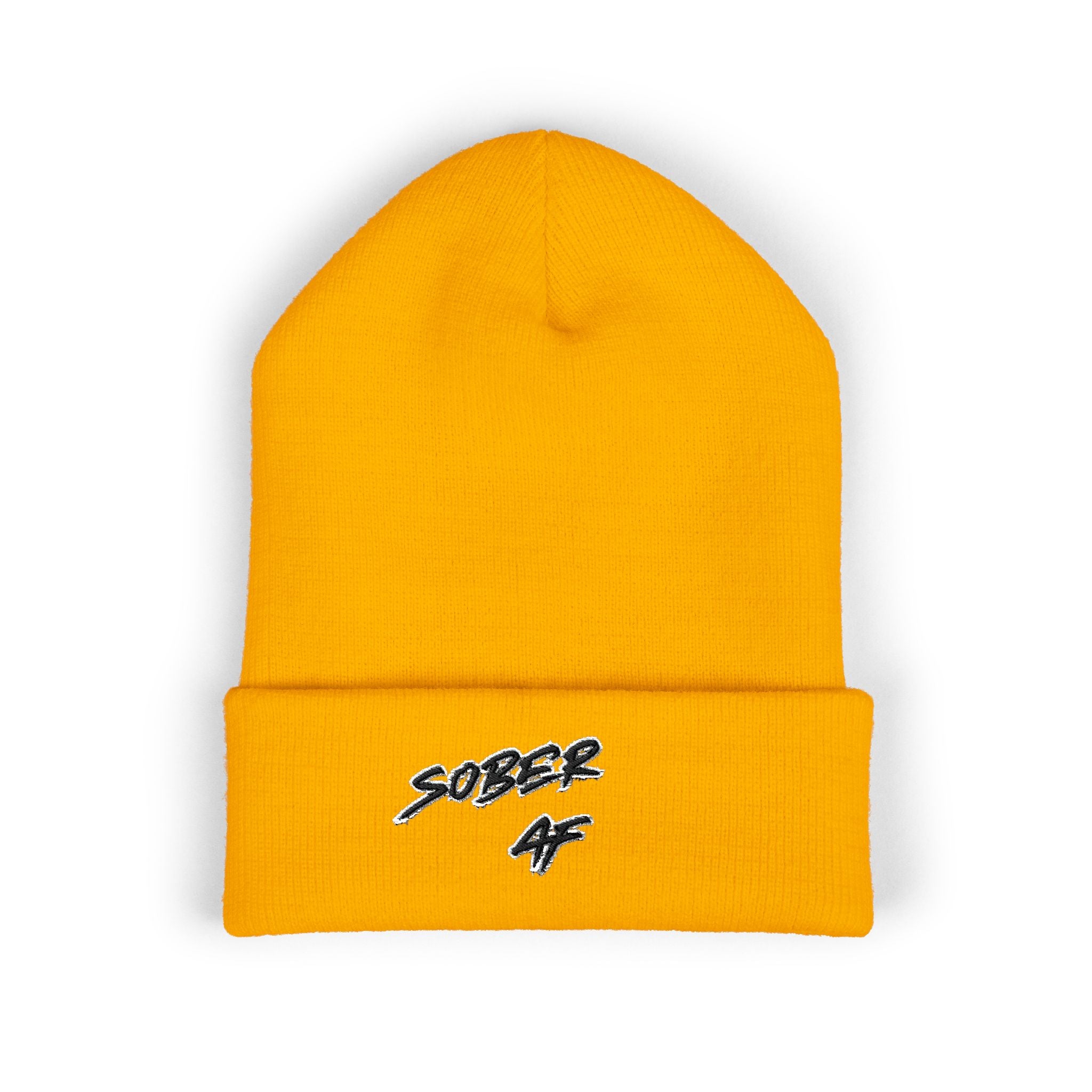 Sober AF Embroidered Cuffed Beanie