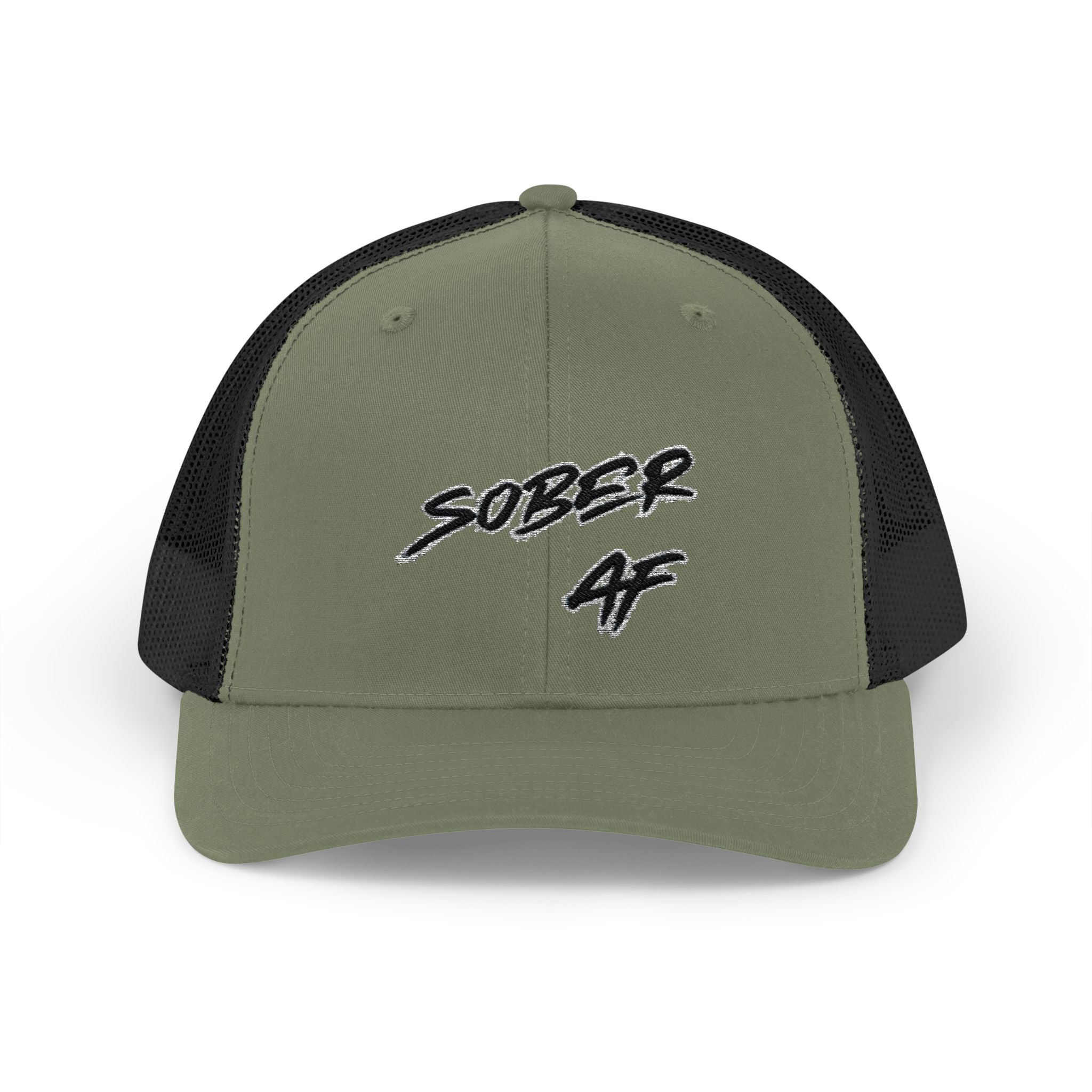 Sober AF Snapback Trucker Cap — Recovery Pride Mesh Hat