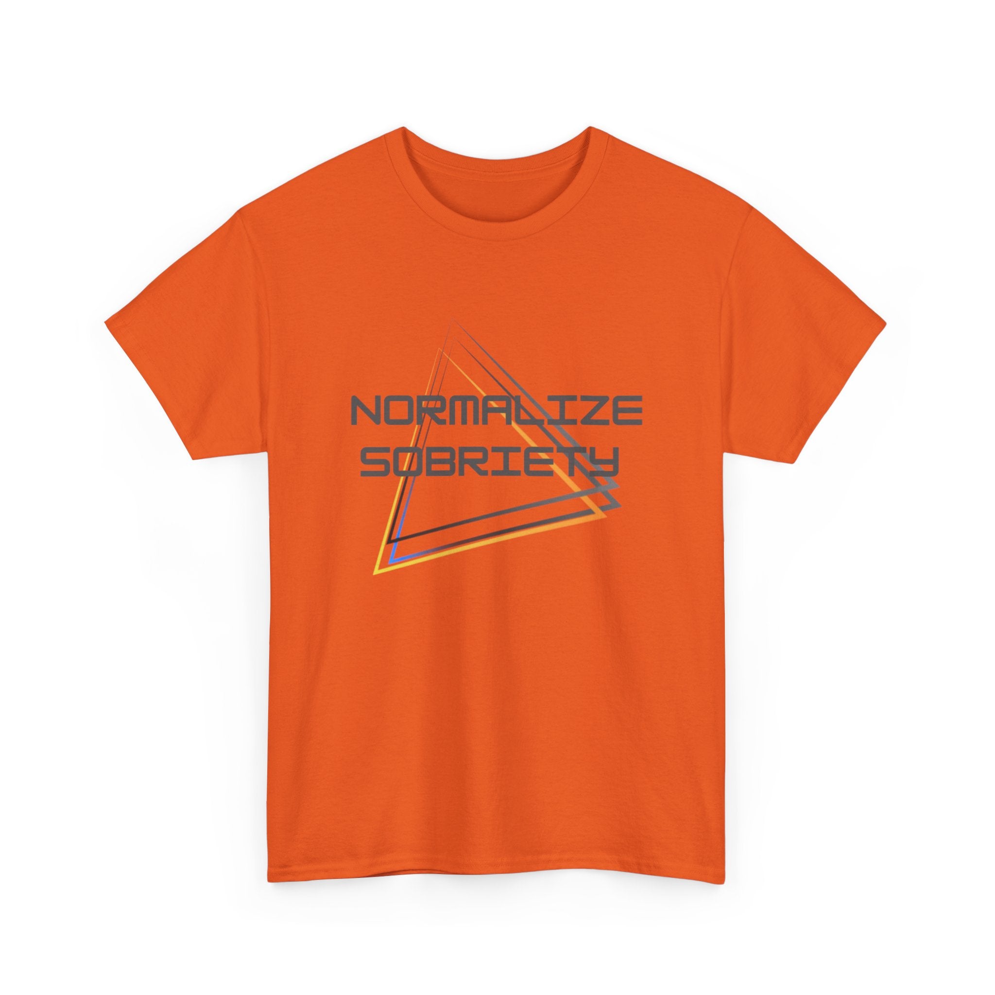 Normalize Sobriety T-Shirt — Minimal Geometric Recovery Tee