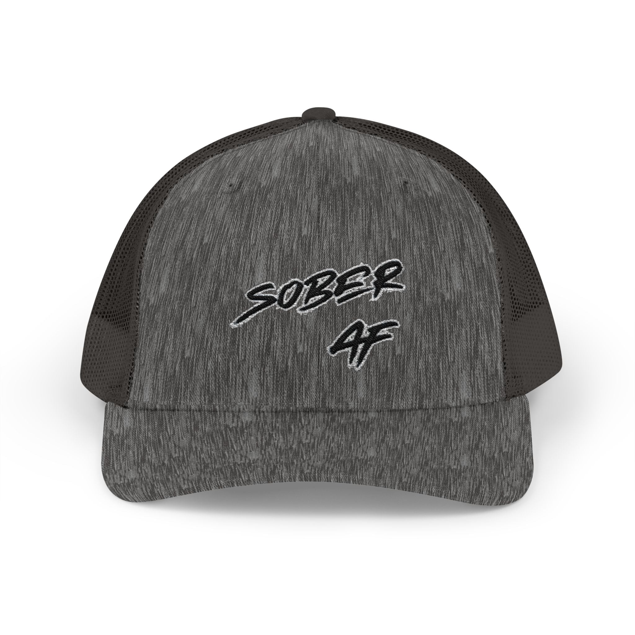 Sober AF Snapback Trucker Cap — Recovery Pride Mesh Hat