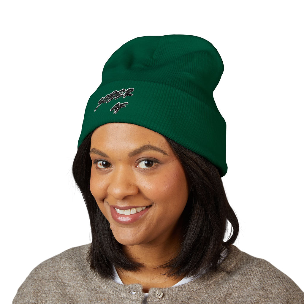 Sober AF Embroidered Cuffed Beanie
