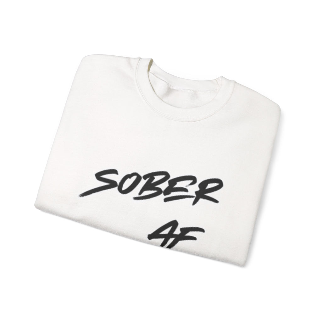 Sober AF Crewneck Sweatshirt — Recovery Pride Graphic Sweatshirt