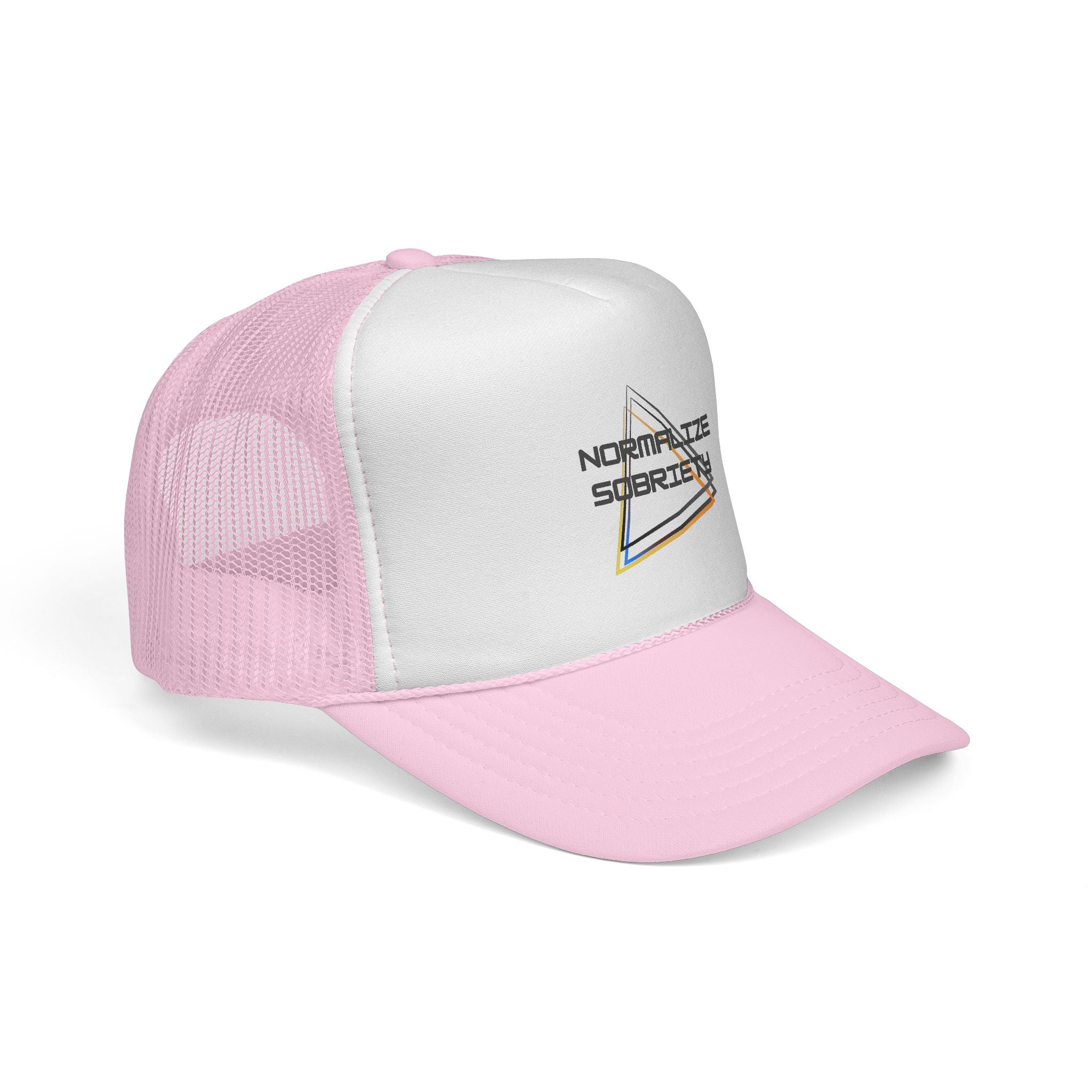 Notarize Service Trucker Cap - Retro Geometric Logo Mesh Hat