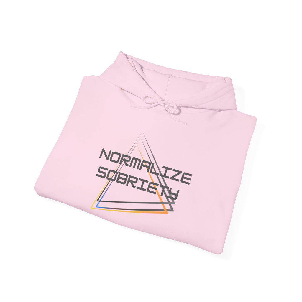 Normalize Sobriety Hoodie — Minimalist Recovery Awareness Pullover
