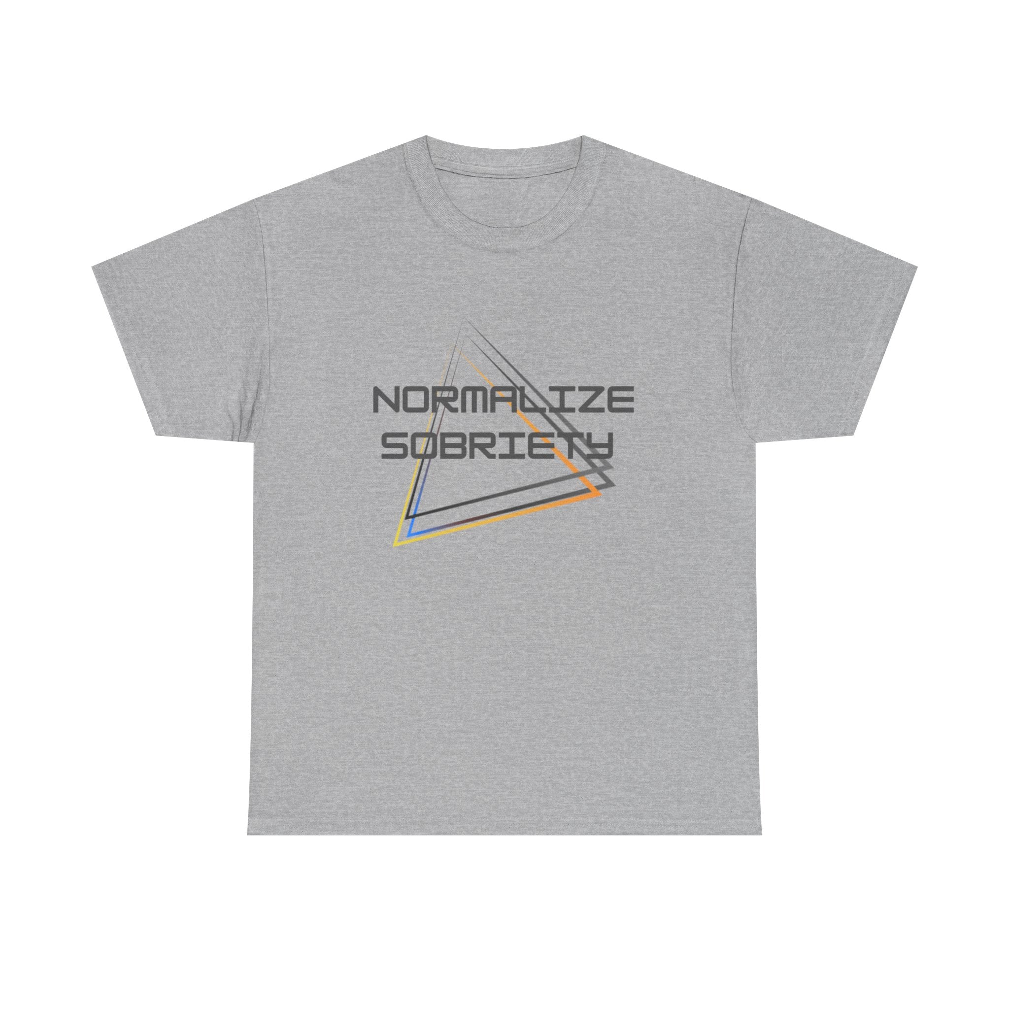 Normalize Sobriety T-Shirt — Minimal Geometric Recovery Tee