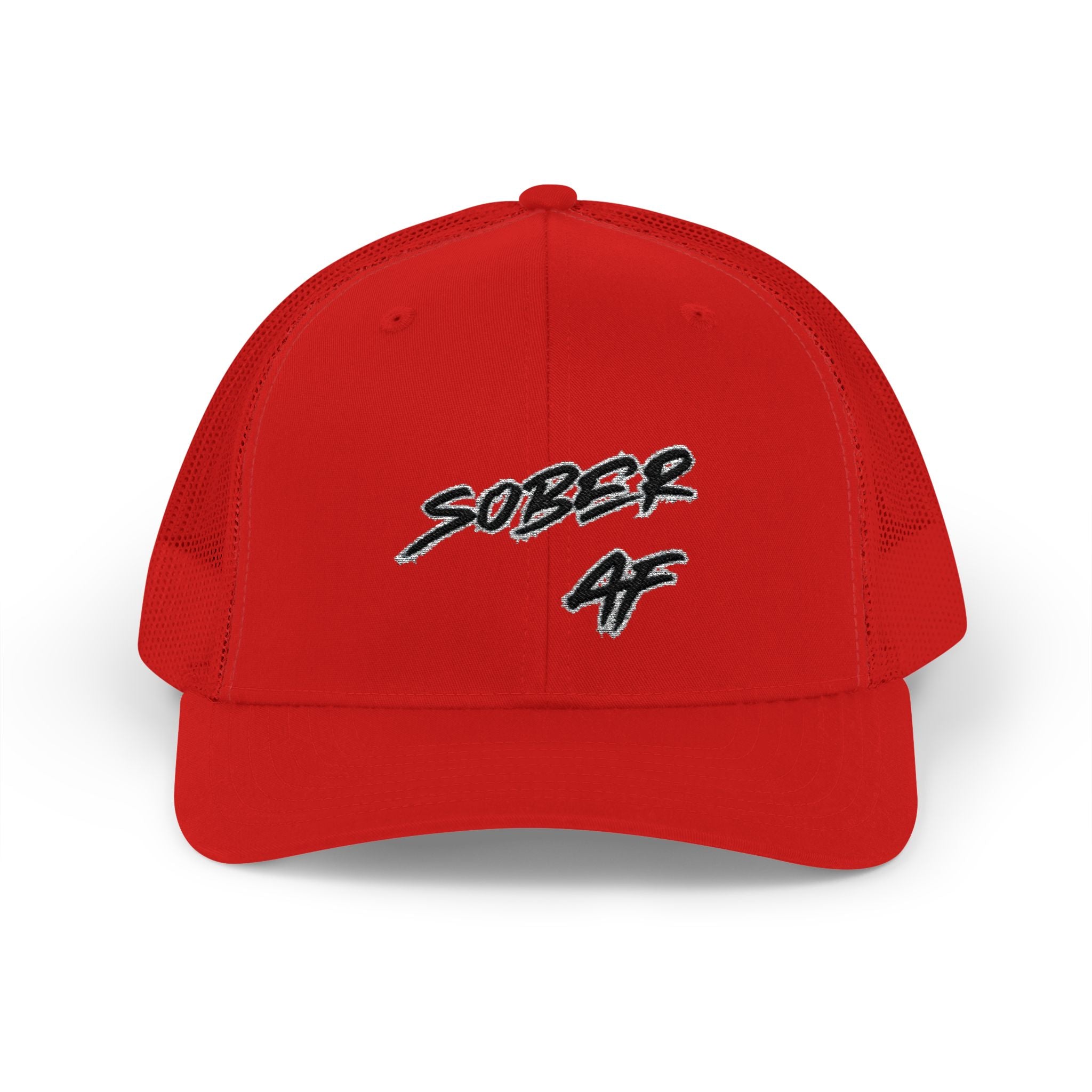 Sober AF Snapback Trucker Cap — Recovery Pride Mesh Hat