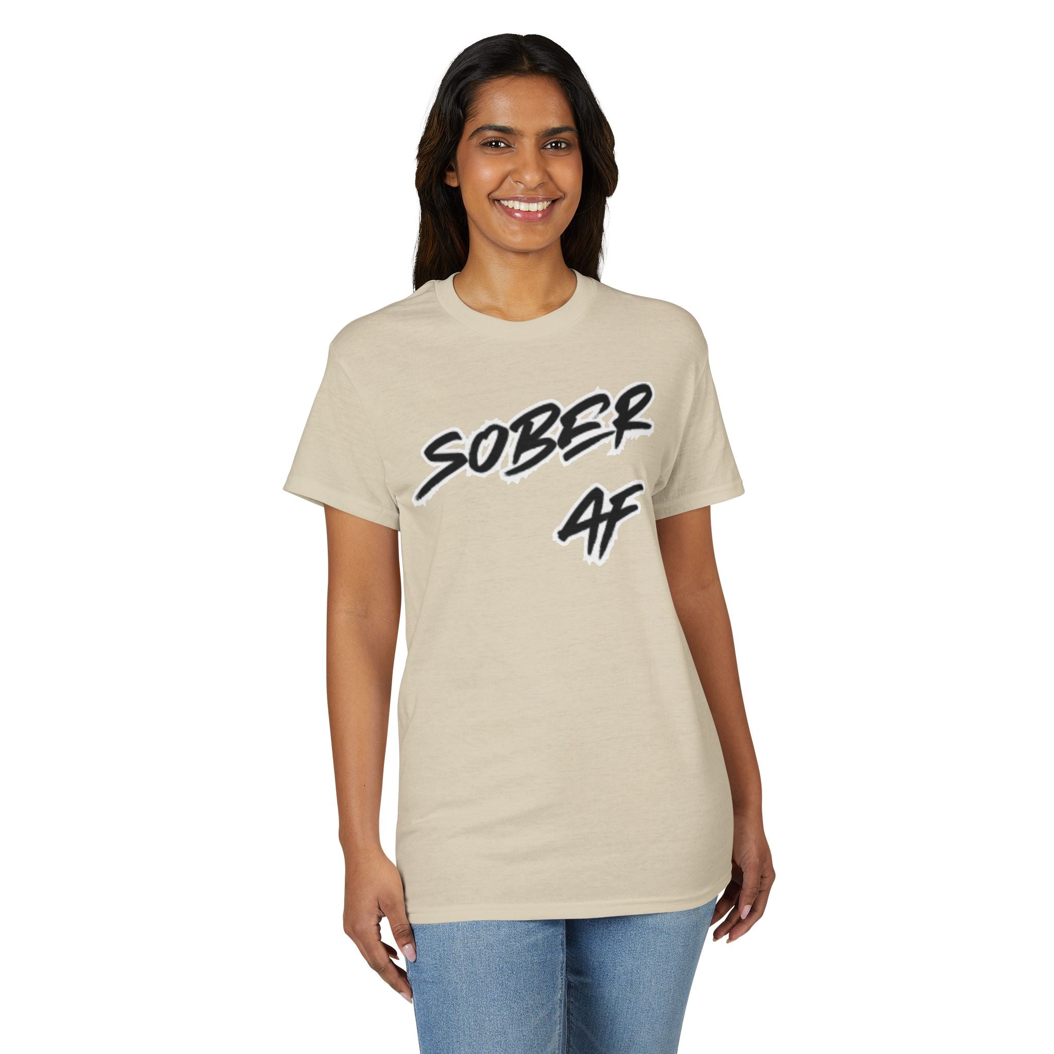 Sober AF Graphic T‑Shirt — Bold Recovery Statement Tee