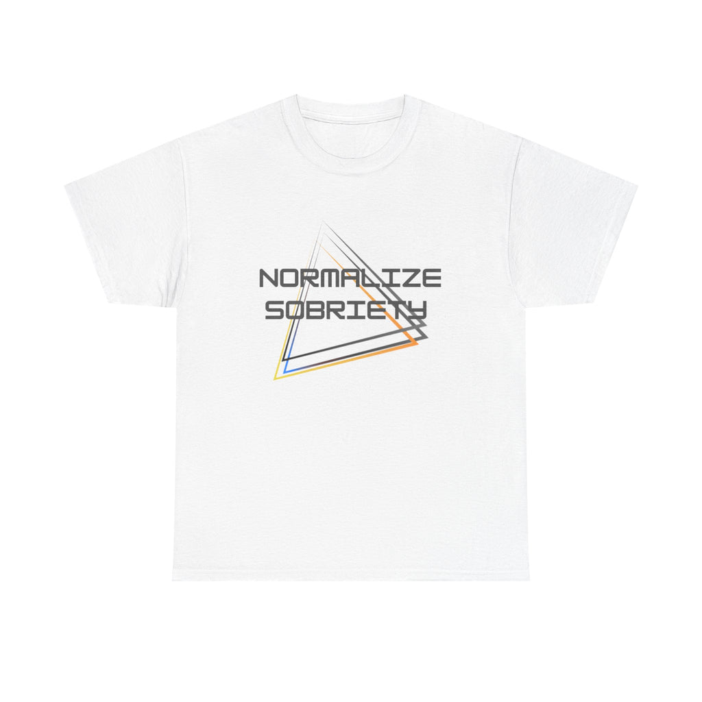 Normalize Sobriety T-Shirt — Minimal Geometric Recovery Tee