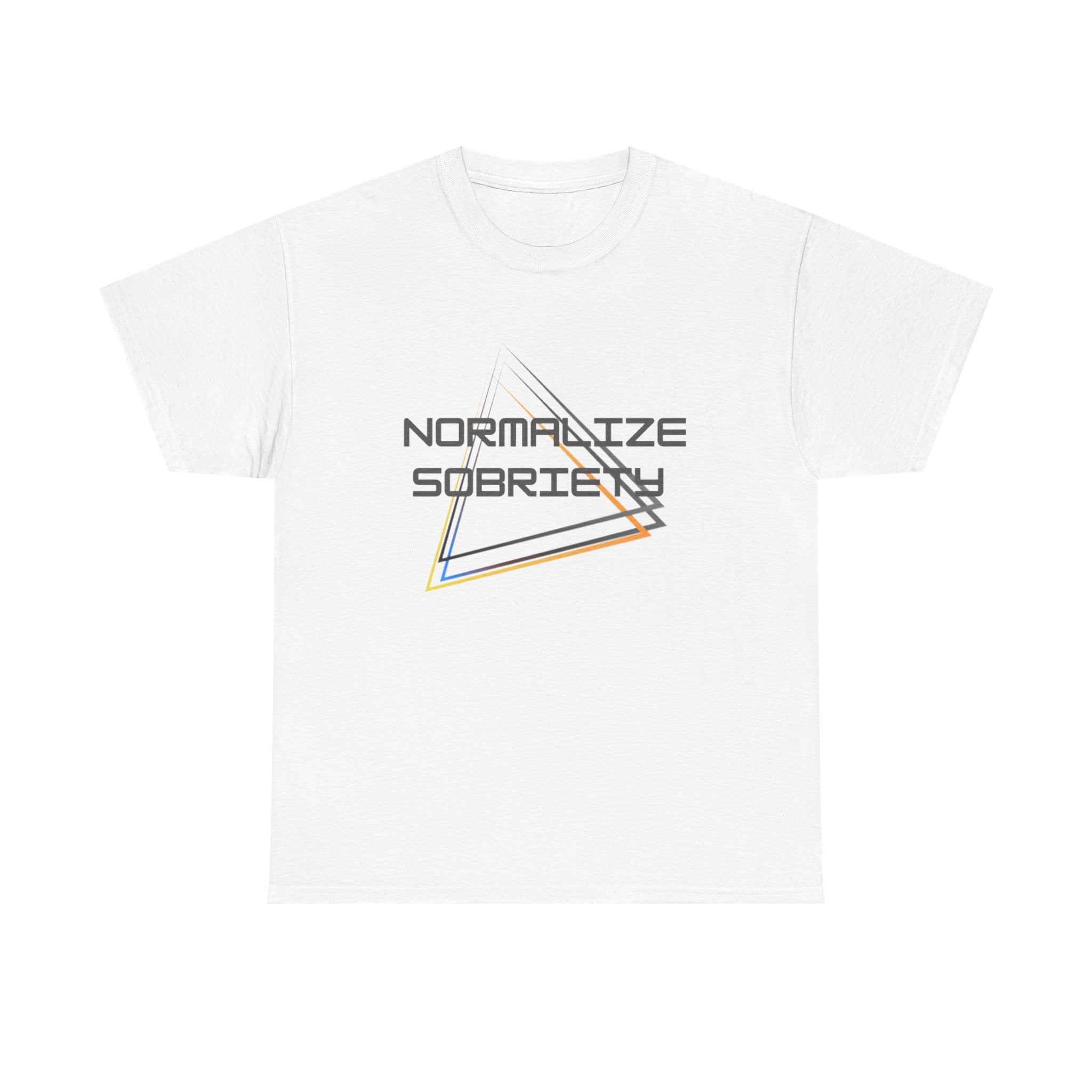 Normalize Sobriety T-Shirt — Minimal Geometric Recovery Tee