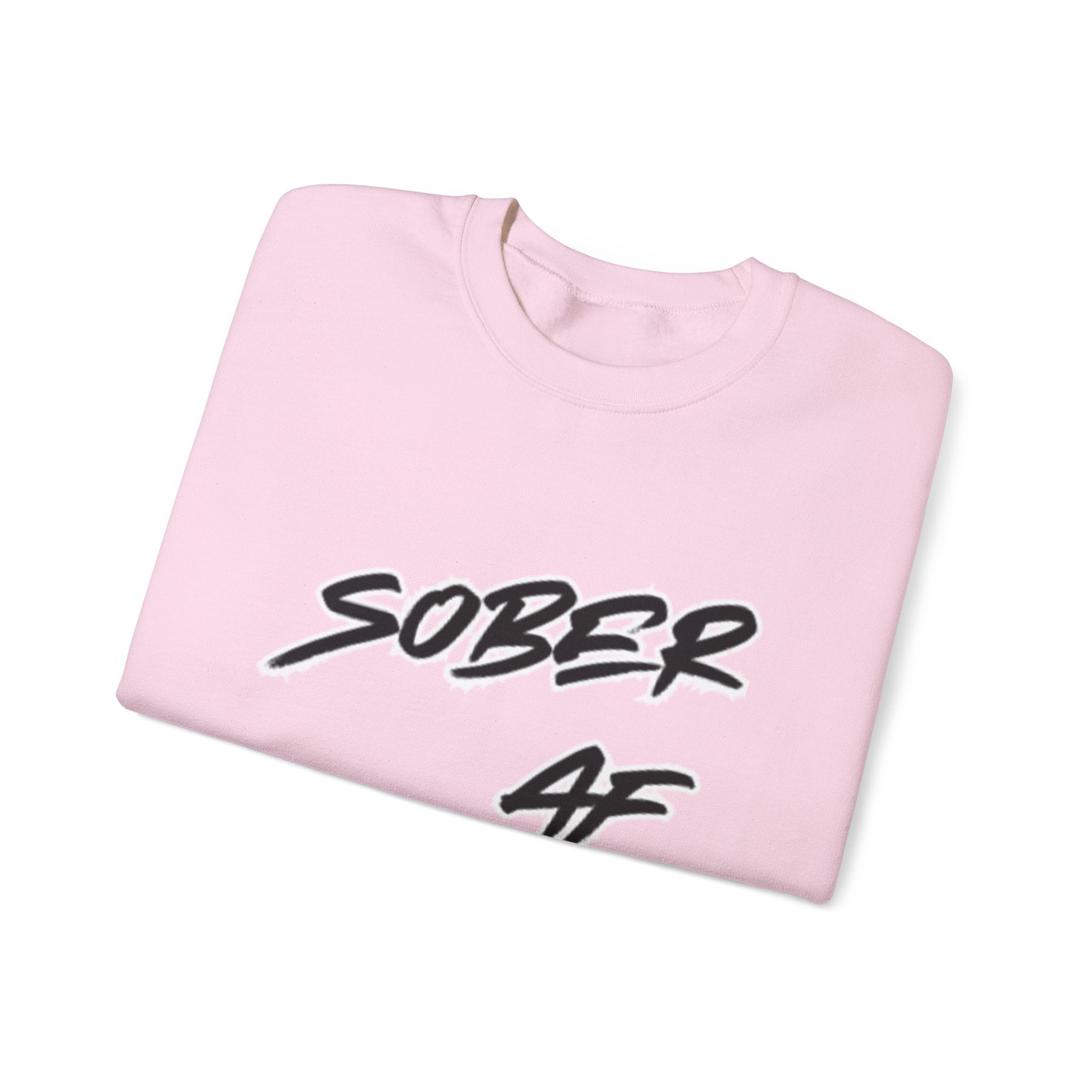 Sober AF Crewneck Sweatshirt — Recovery Pride Graphic Sweatshirt