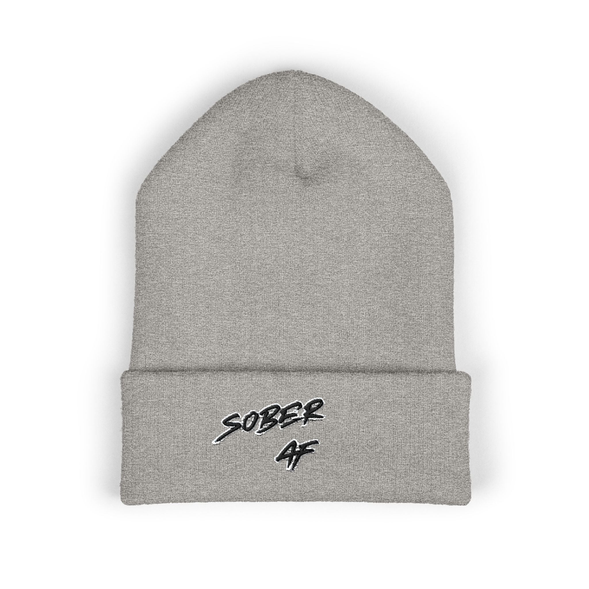 Sober AF Embroidered Cuffed Beanie