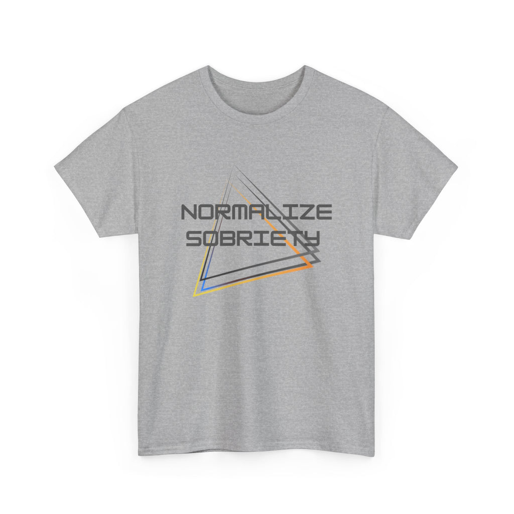 Normalize Sobriety T-Shirt — Minimal Geometric Recovery Tee