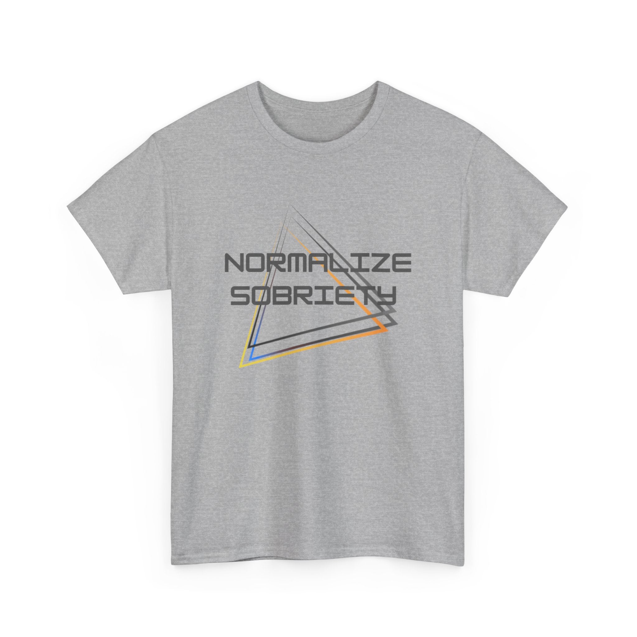 Normalize Sobriety T-Shirt — Minimal Geometric Recovery Tee