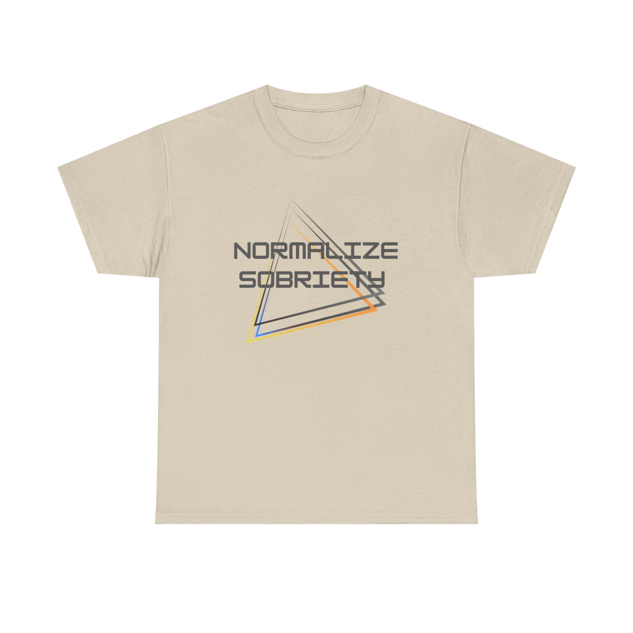 Normalize Sobriety T-Shirt — Minimal Geometric Recovery Tee