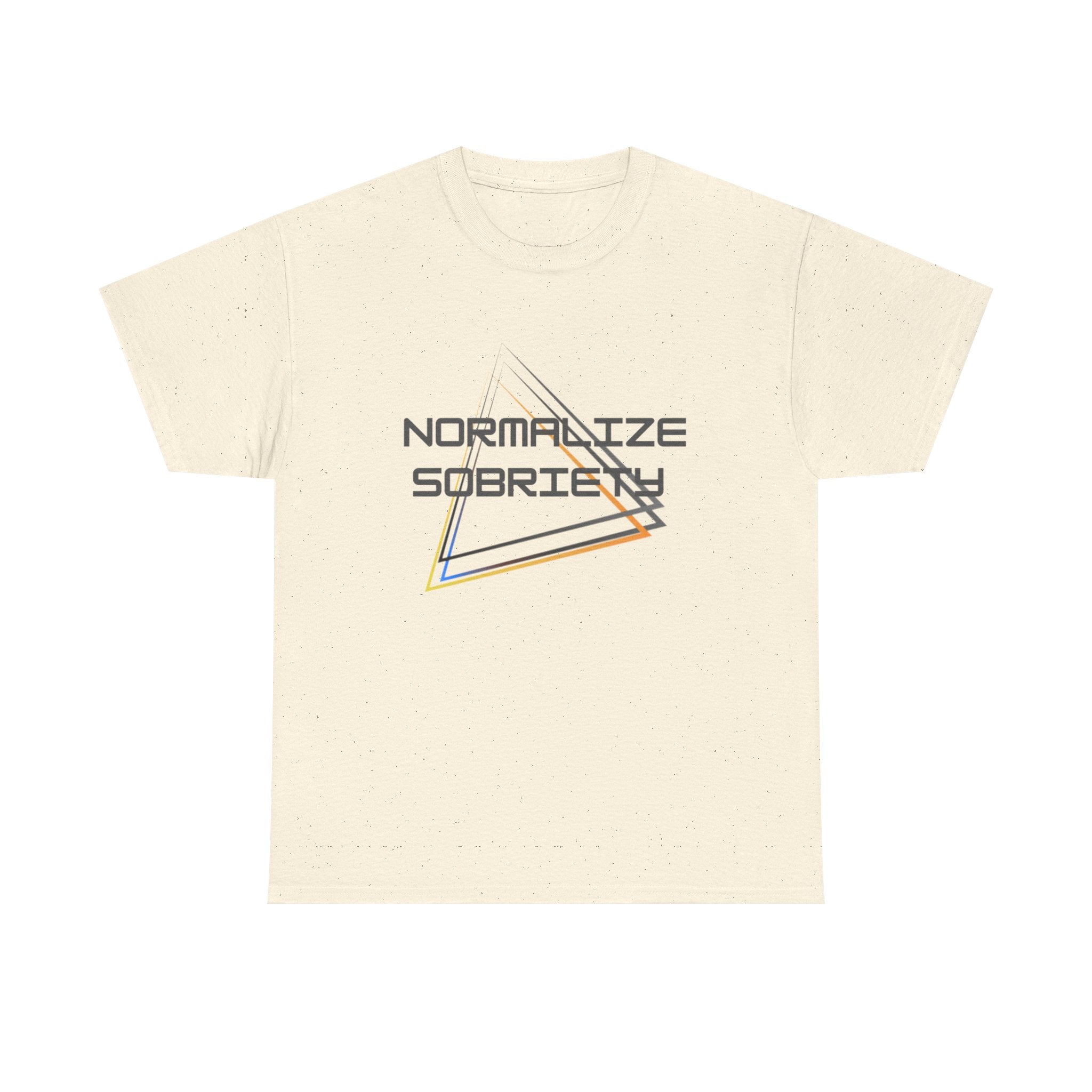 Normalize Sobriety T-Shirt — Minimal Geometric Recovery Tee