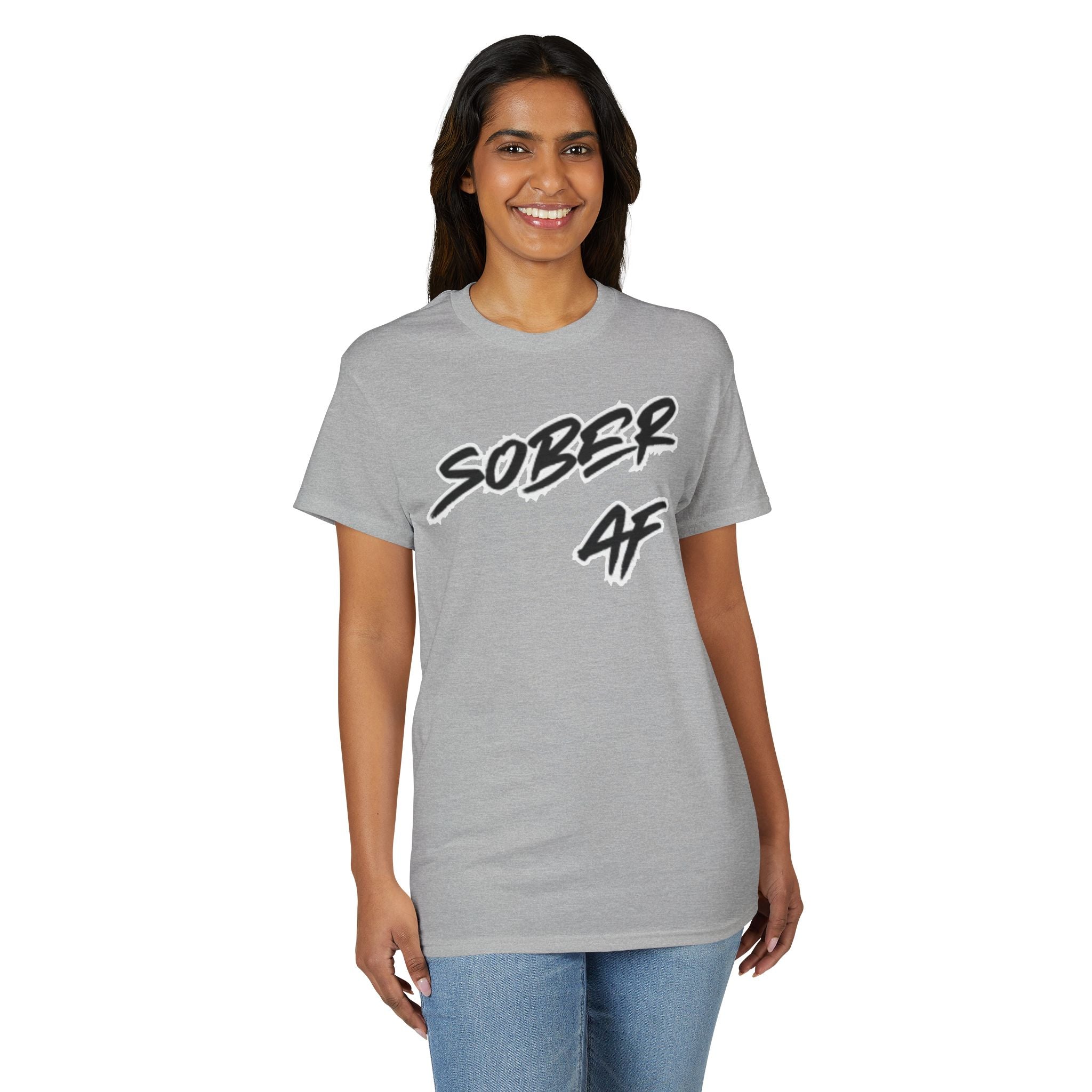 Sober AF Graphic T‑Shirt — Bold Recovery Statement Tee