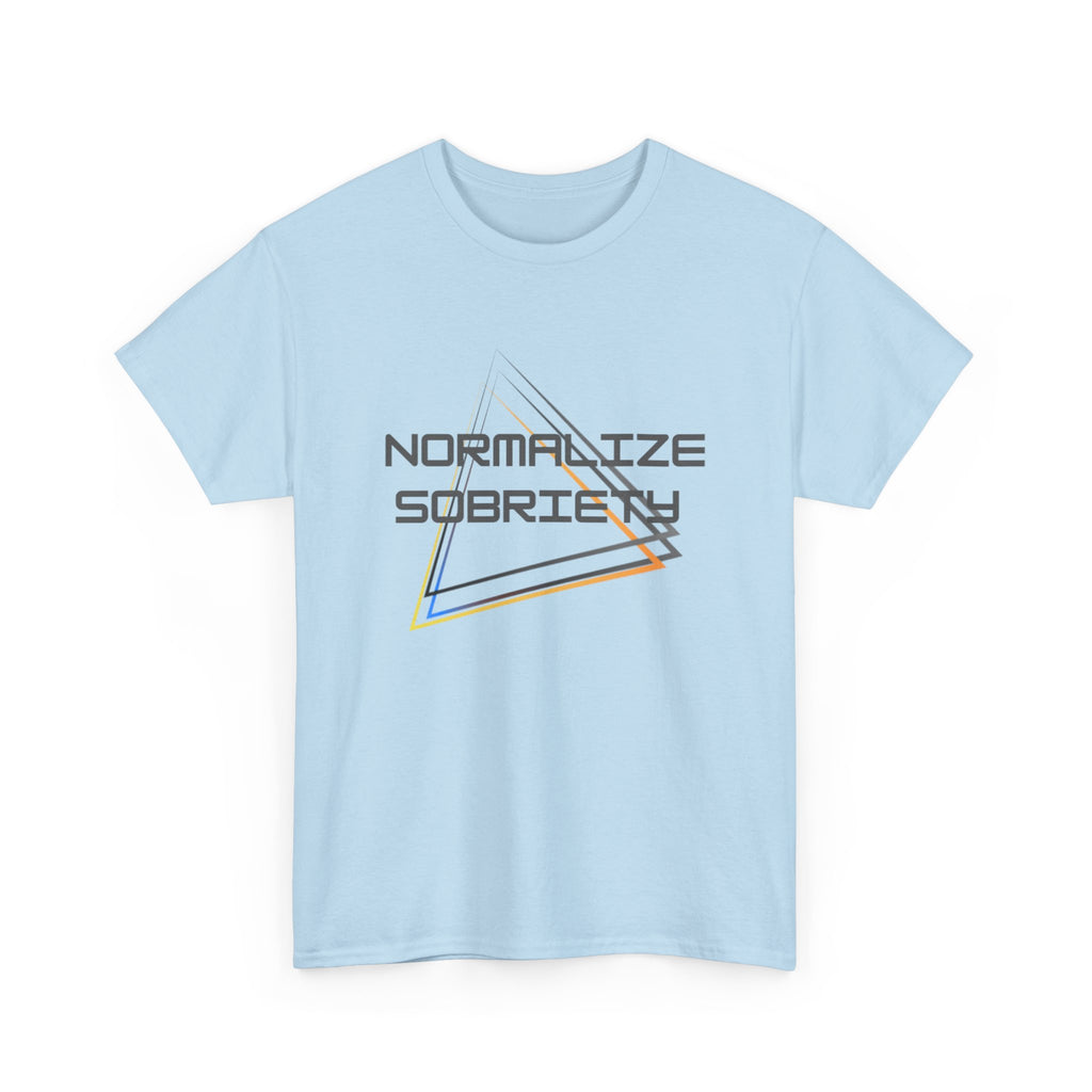 Normalize Sobriety T-Shirt — Minimal Geometric Recovery Tee