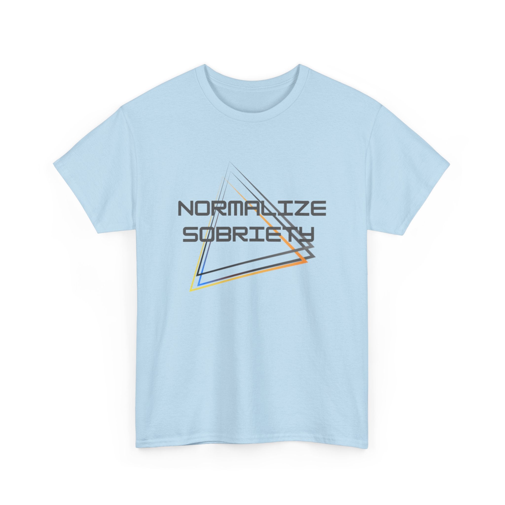 Normalize Sobriety T-Shirt — Minimal Geometric Recovery Tee