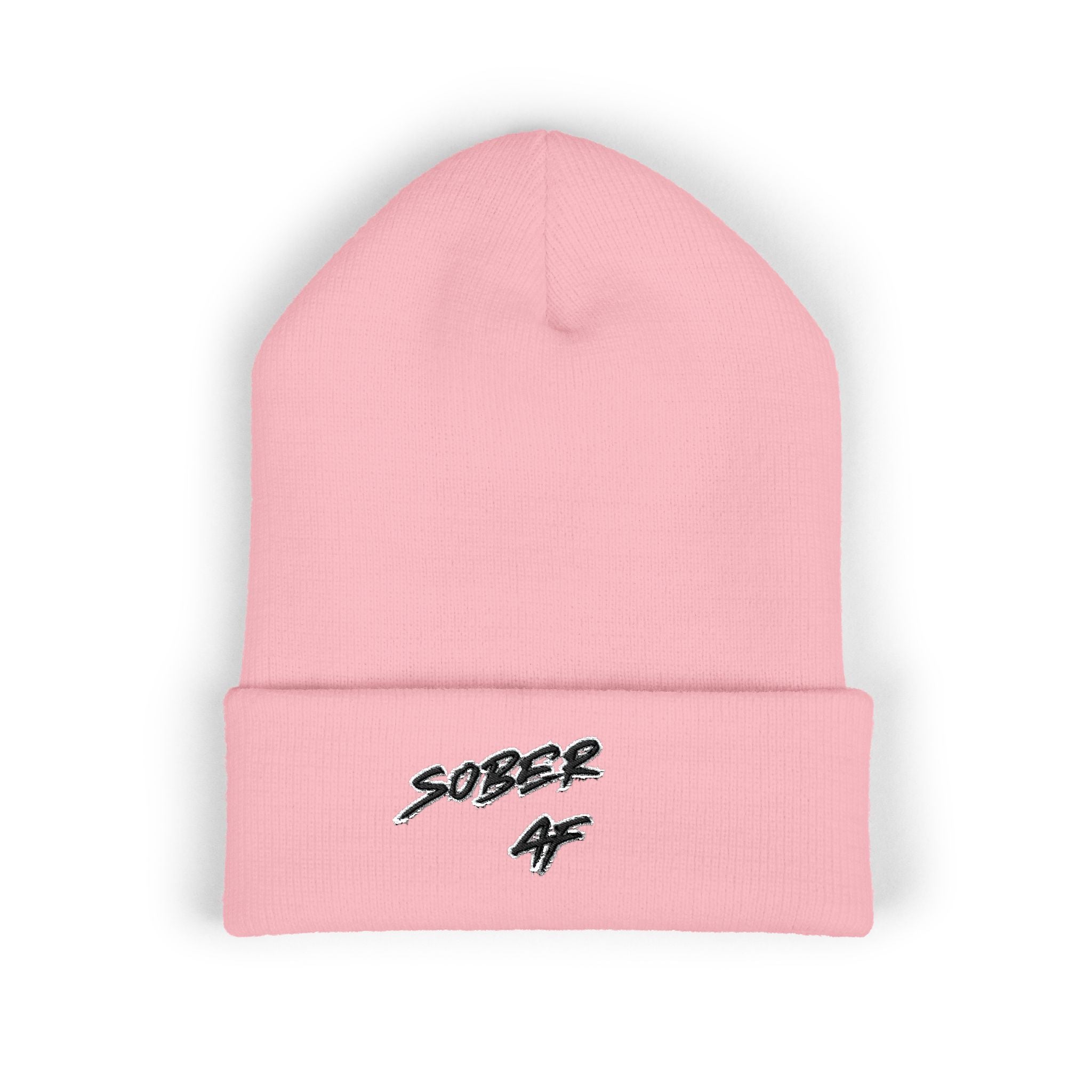 Sober AF Embroidered Cuffed Beanie